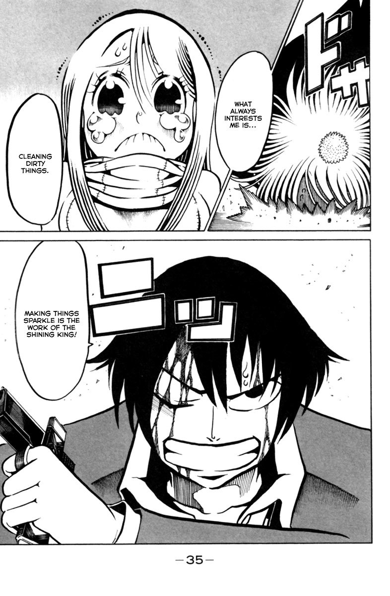 Choujin Gakuen Chapter 9 page 37 - Chapter 9: Fighting Over the Homeless Girl and Mr. Higan's Struggle Against His Divorce.