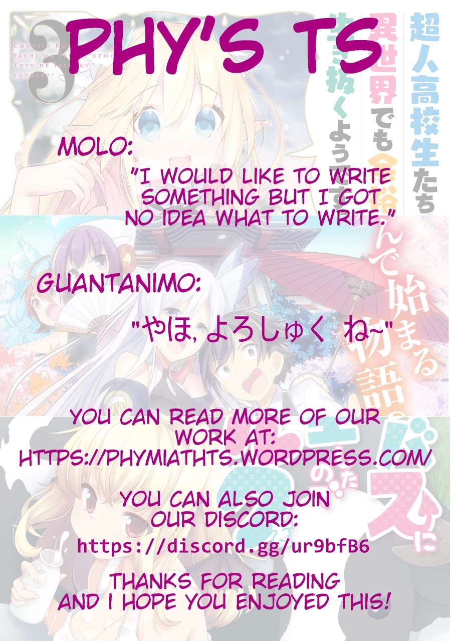 Choujin Koukousei-tachi wa Isekai demo Yoyuu de Ikinuku you desu! Chapter 20 page 20 - Chapter 20: The Melancholy of Lilulu