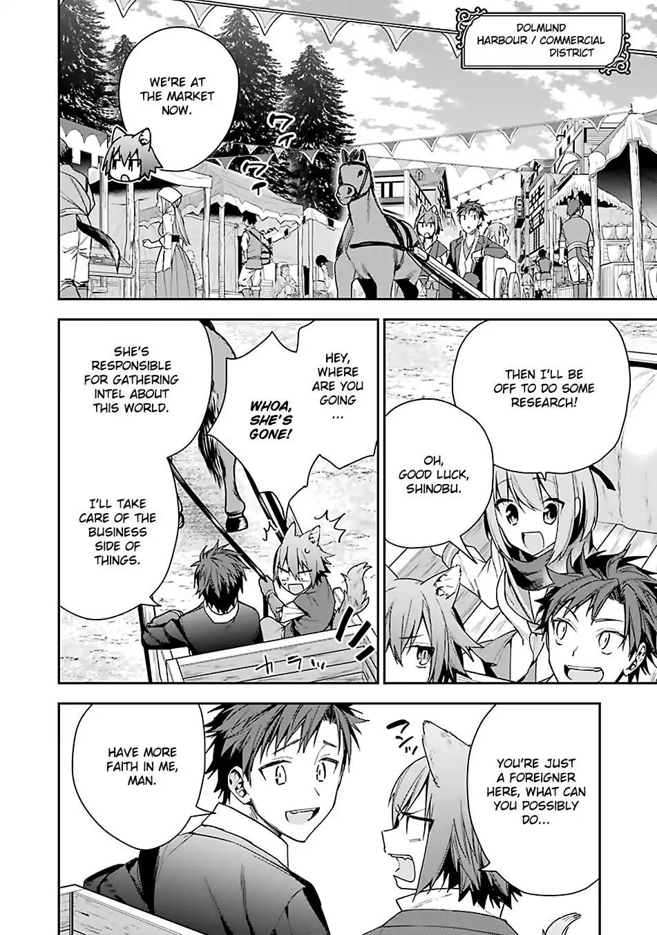 Choujin Koukousei-tachi wa Isekai demo Yoyuu de Ikinuku you desu! Chapter 6 page 2 - Chapter 6: The Devil of the Business World and The Little Slave Girl