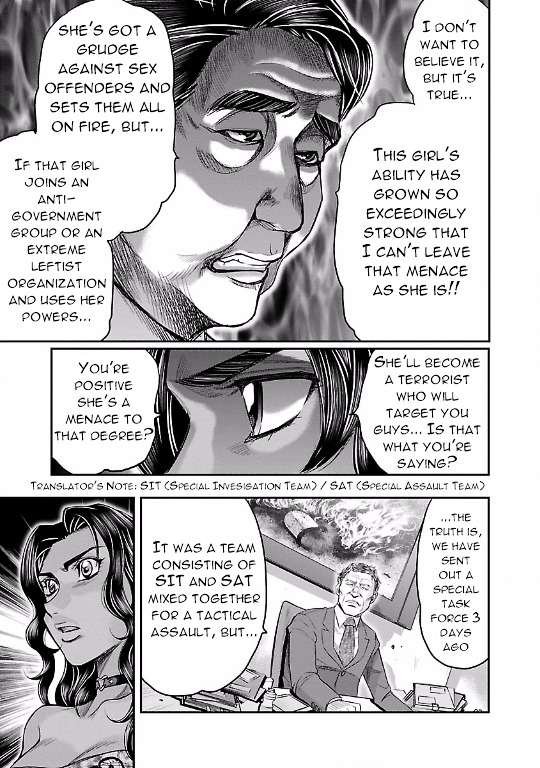 Choujin Sensen Chapter 9 page 15 - Chapter 9 : Wire Girl VS Fire Girl (First Part)