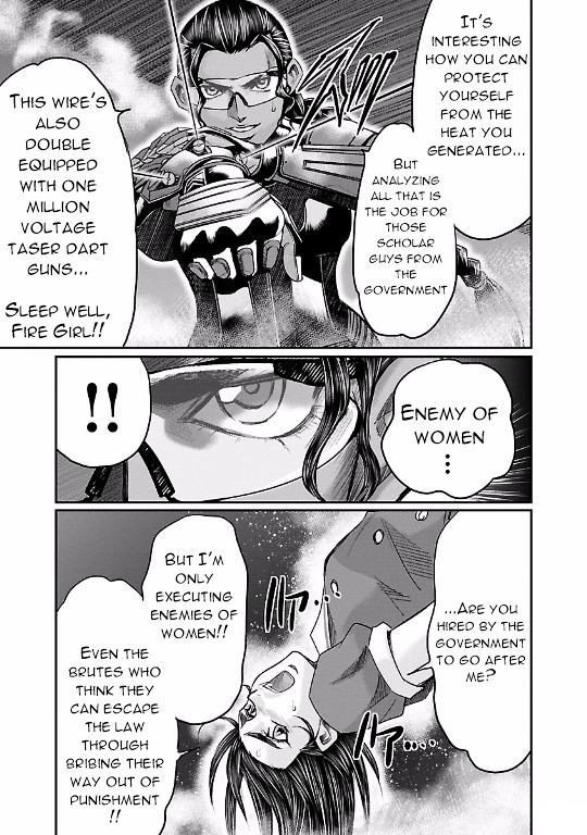 Choujin Sensen Chapter 9 page 35 - Chapter 9 : Wire Girl VS Fire Girl (First Part)