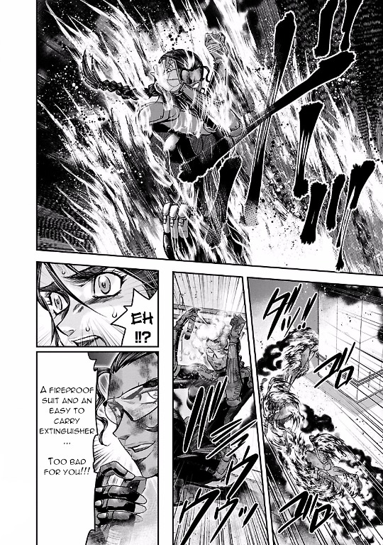 Choujin Sensen Chapter 9 page 44 - Chapter 9 : Wire Girl VS Fire Girl (First Part)
