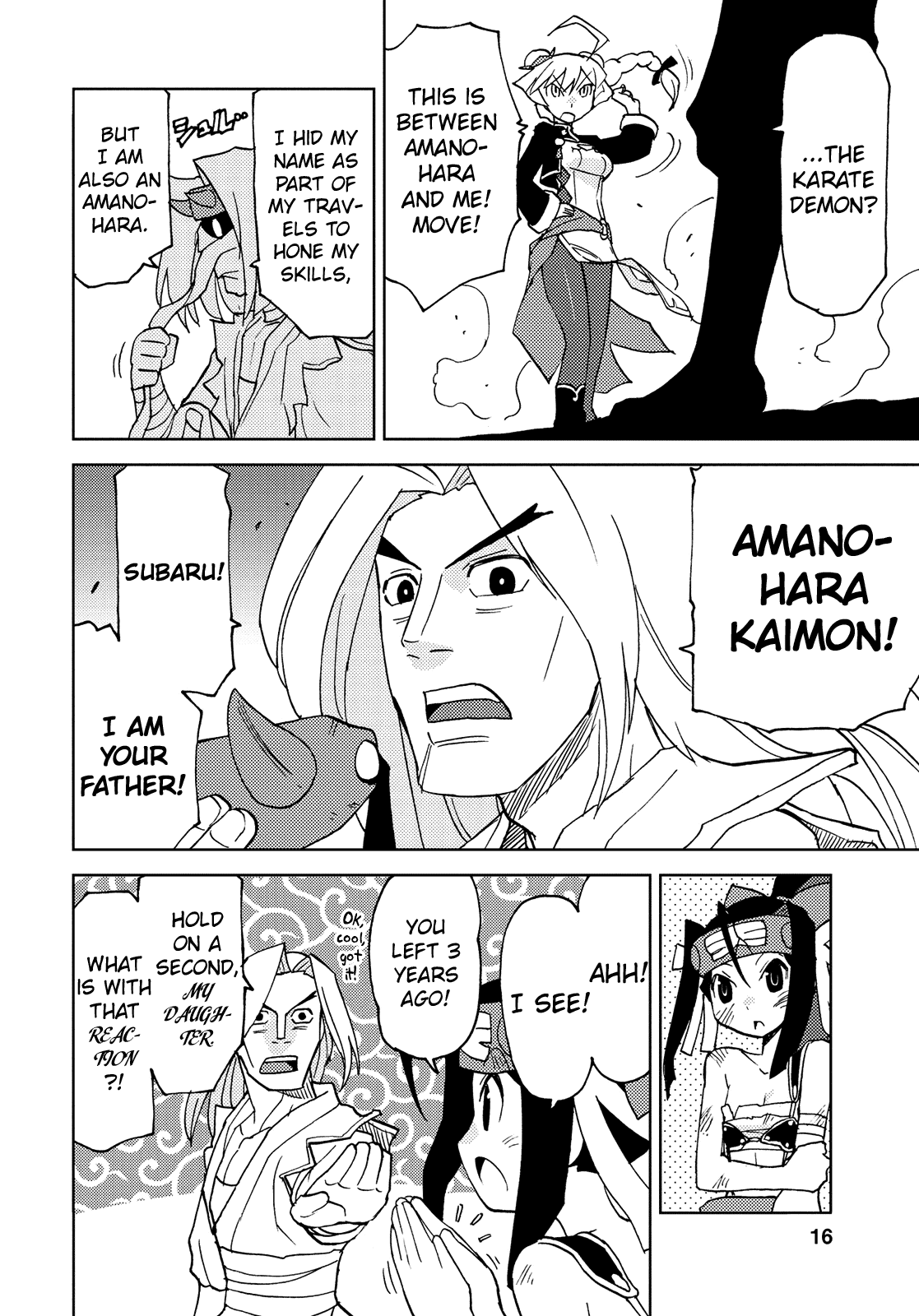 Choukadou Girl 1/6 Chapter 34 page 16 - Chapter 34: Enlighten Yourself!! Subaru vs. Super Rindo