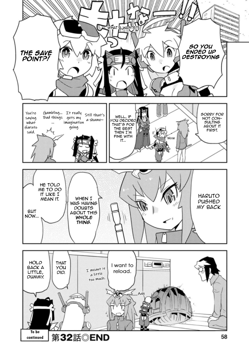 Choukadou Girls Chapter 32 page 14 - Chapter 32: Save & Load. Life is a Game