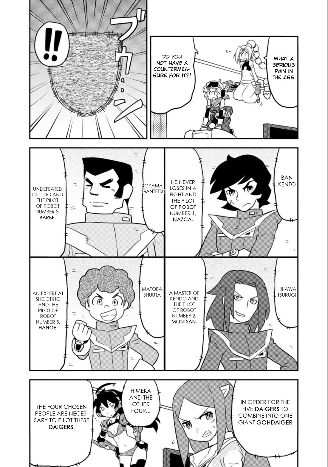 Choukadou Girls Chapter 44 page 2 - Chapter 44: Gohdaiger and the Five Comrades
