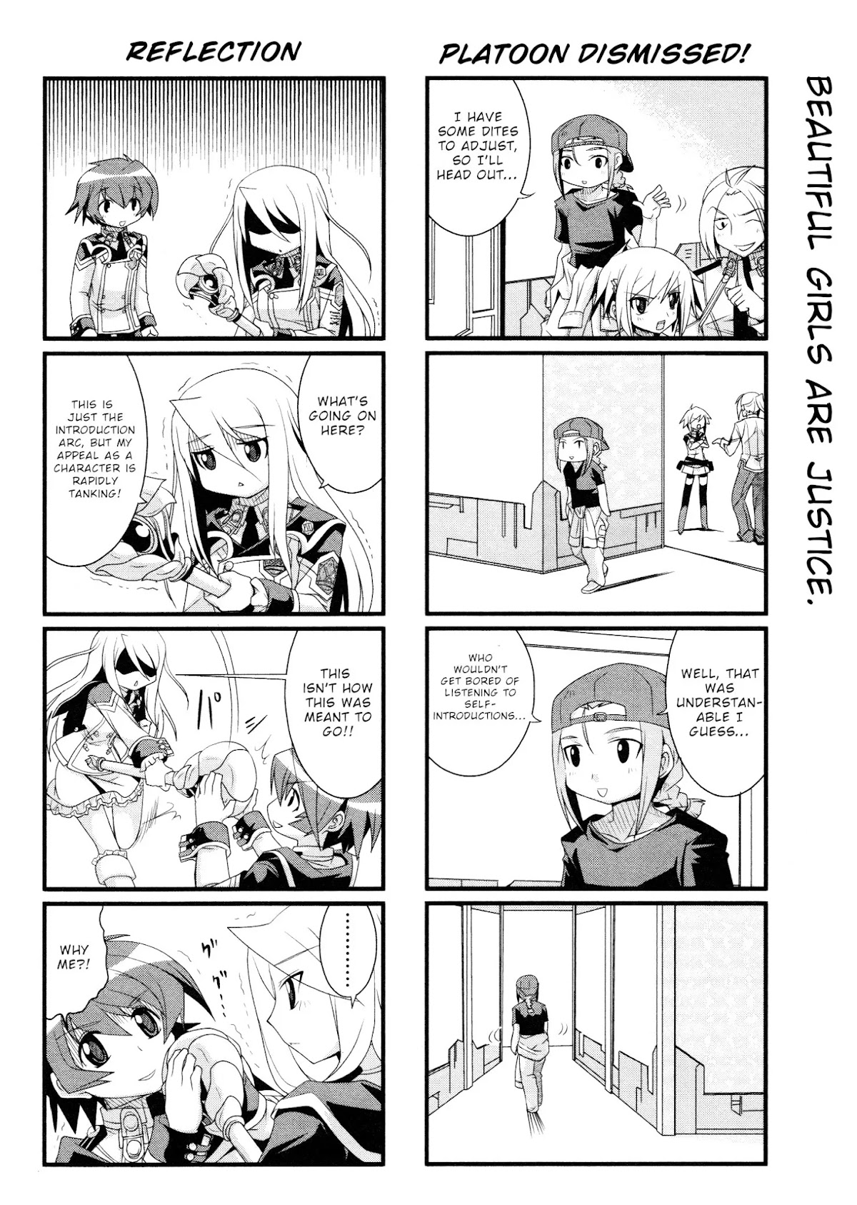 Chrome Shelled Regios Felli's Poem: a four frame comic strip Chapter 1 page 8 - Chapter 1