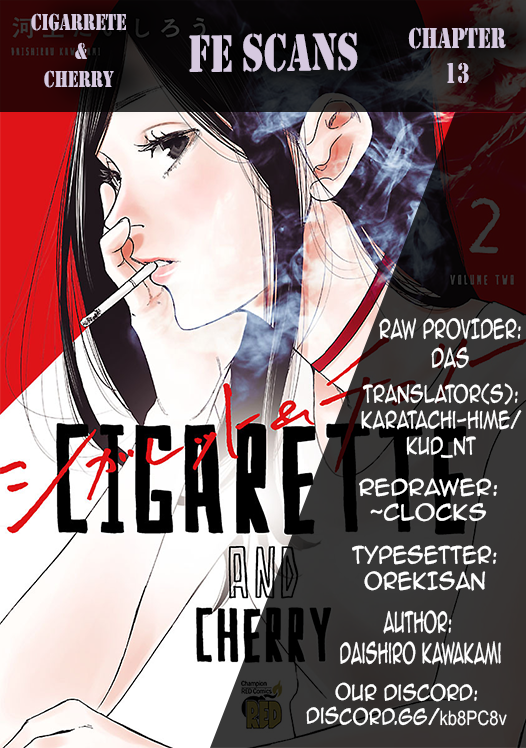 Cigarette & Cherry Chapter 13 page 1 - Chapter 13: Run, kouhai.