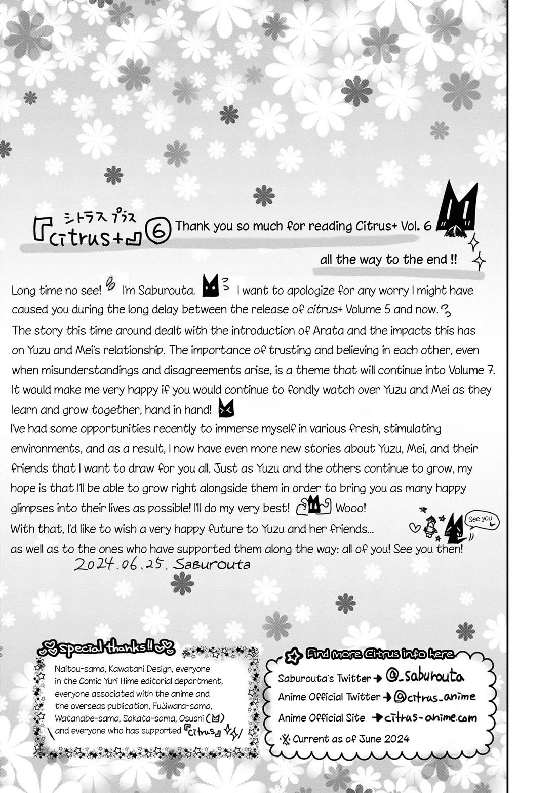 Citrus Plus (Saburouta) Chapter 37 page 17 - Chapter 37: vol. 6 extra - October 7th