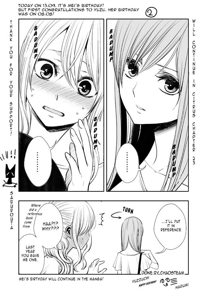 Citrus (Saburouta) Chapter 22.5 page 2 - Chapter 22.5: Short Birthday Storys