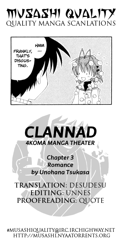 Clannad - 4-Koma Manga Theater Chapter 3.2 page 11 - Chapter 3 v2 : Romance, by Unohana Tsukasa