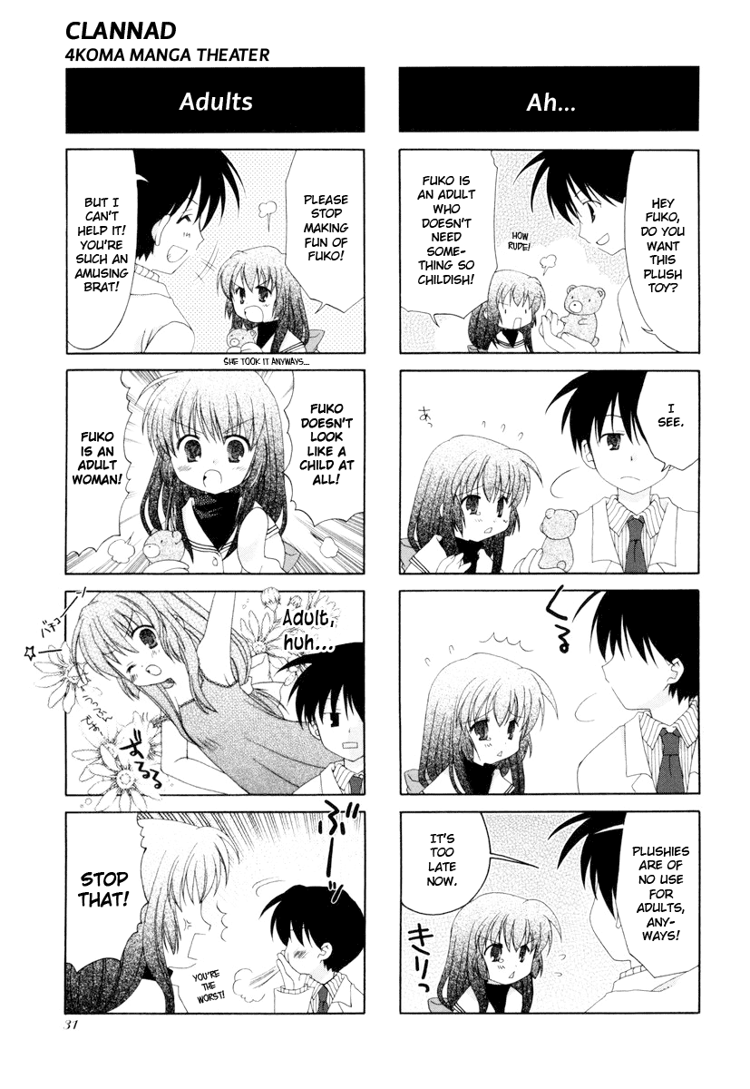 Clannad - 4-Koma Manga Theater Chapter 3.2 page 8 - Chapter 3 v2 : Romance, by Unohana Tsukasa