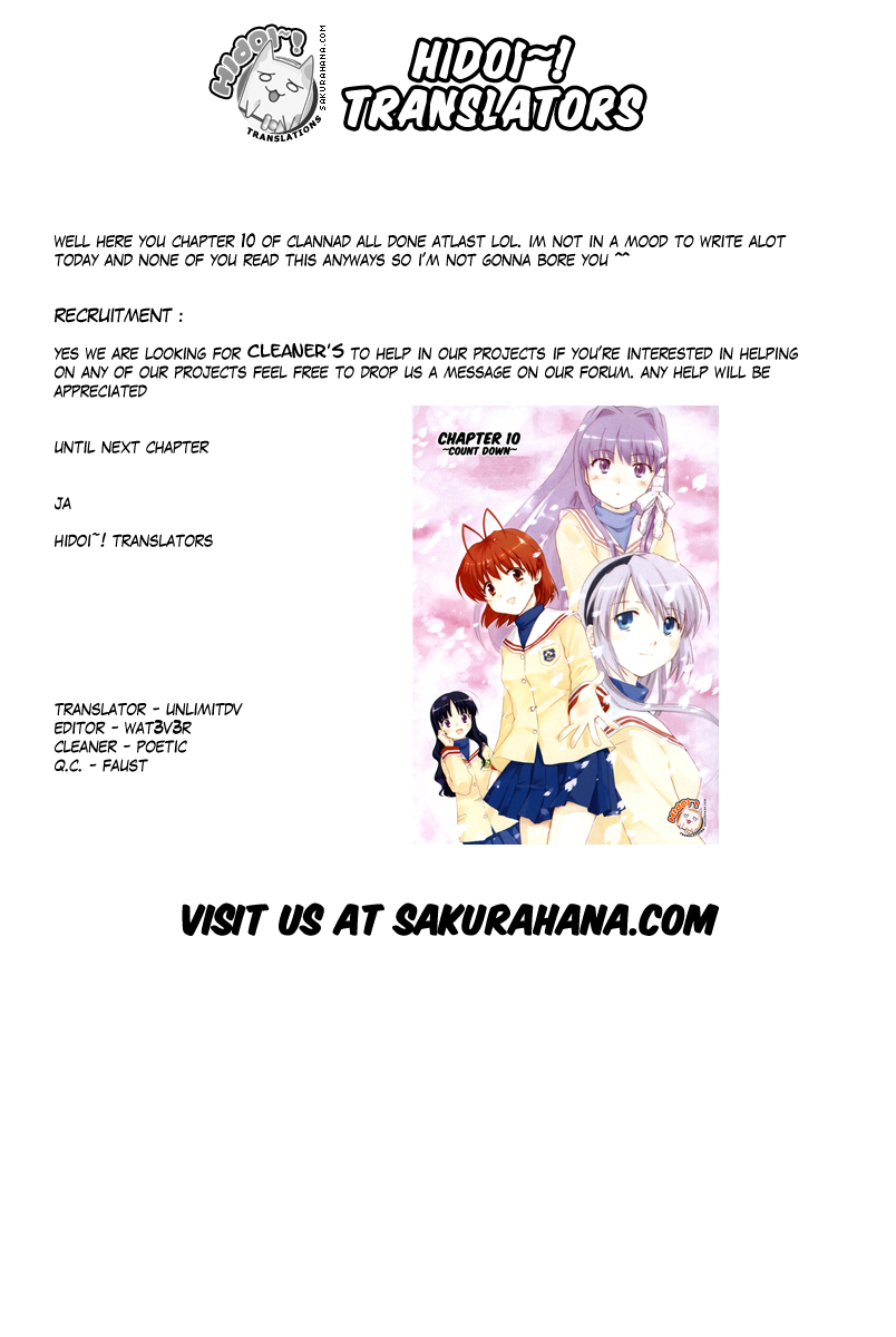 Clannad Chapter 10 page 34 - Chapter 10: Count Down