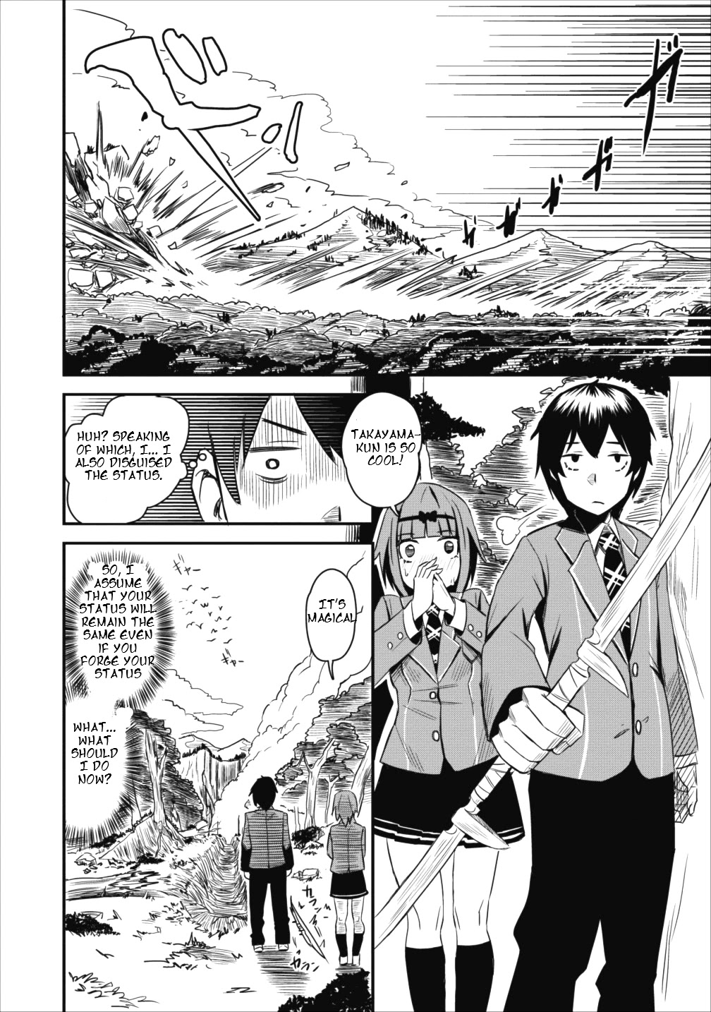 Class-goto Shuudan Teni Shimashita ga, ichiban Tsuyoi Ore wa Saijaku no Shounin ni Gisouchuu Chapter 1 page 26 - Chapter 1
