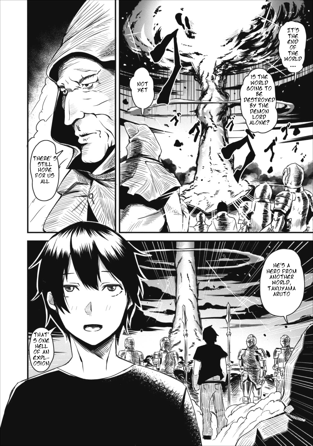 Class-goto Shuudan Teni Shimashita ga, ichiban Tsuyoi Ore wa Saijaku no Shounin ni Gisouchuu Chapter 1 page 3 - Chapter 1