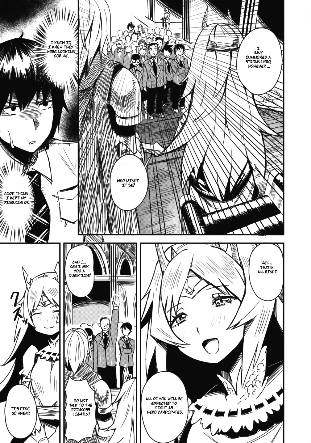 Class-goto Shuudan Teni Shimashita ga, ichiban Tsuyoi Ore wa Saijaku no Shounin ni Gisouchuu Chapter 2 page 4 - Chapter 2
