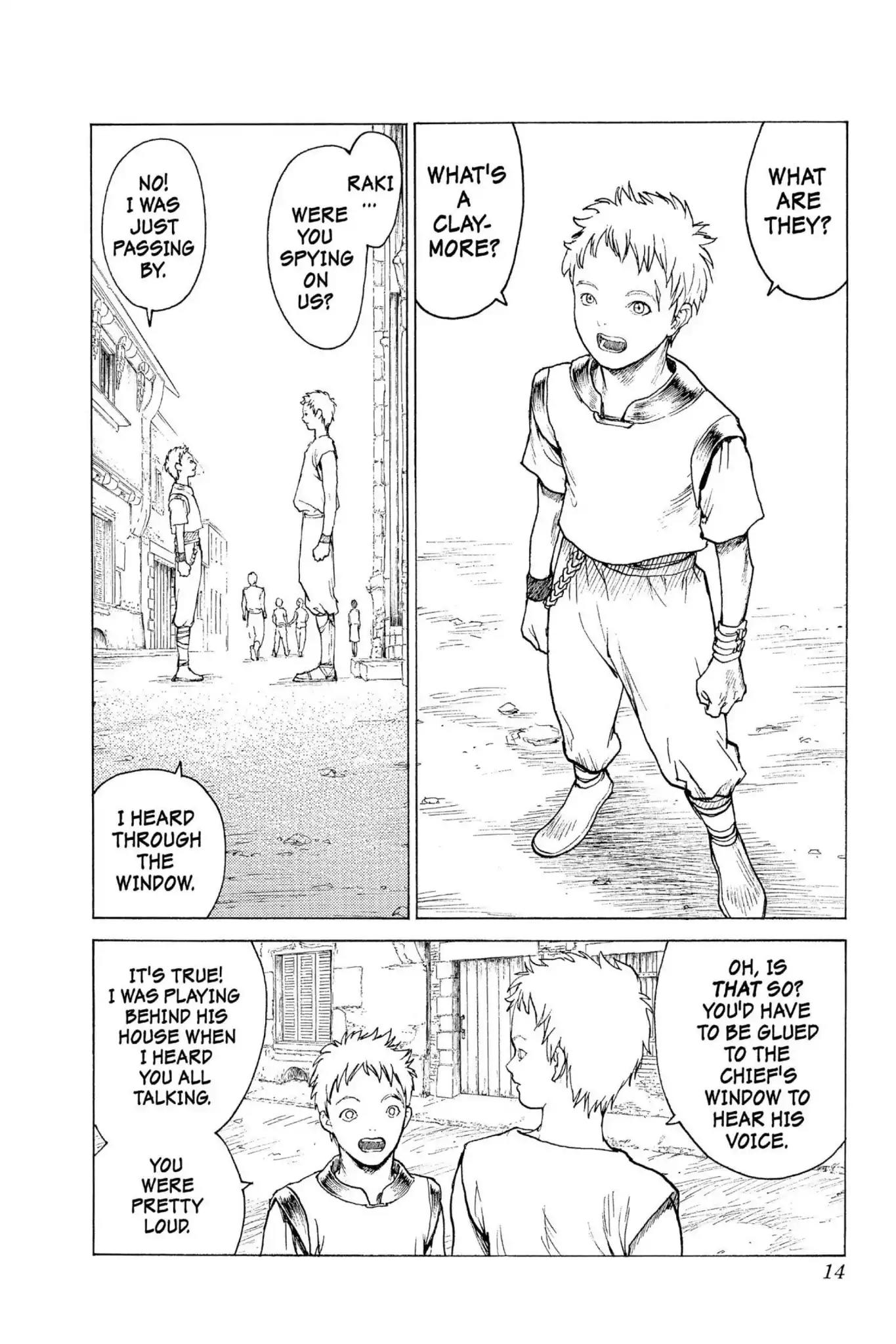Claymore Chapter 1 page 14 - Chapter 1: Vol.1 Scene 1: Silver-eyed Slayer