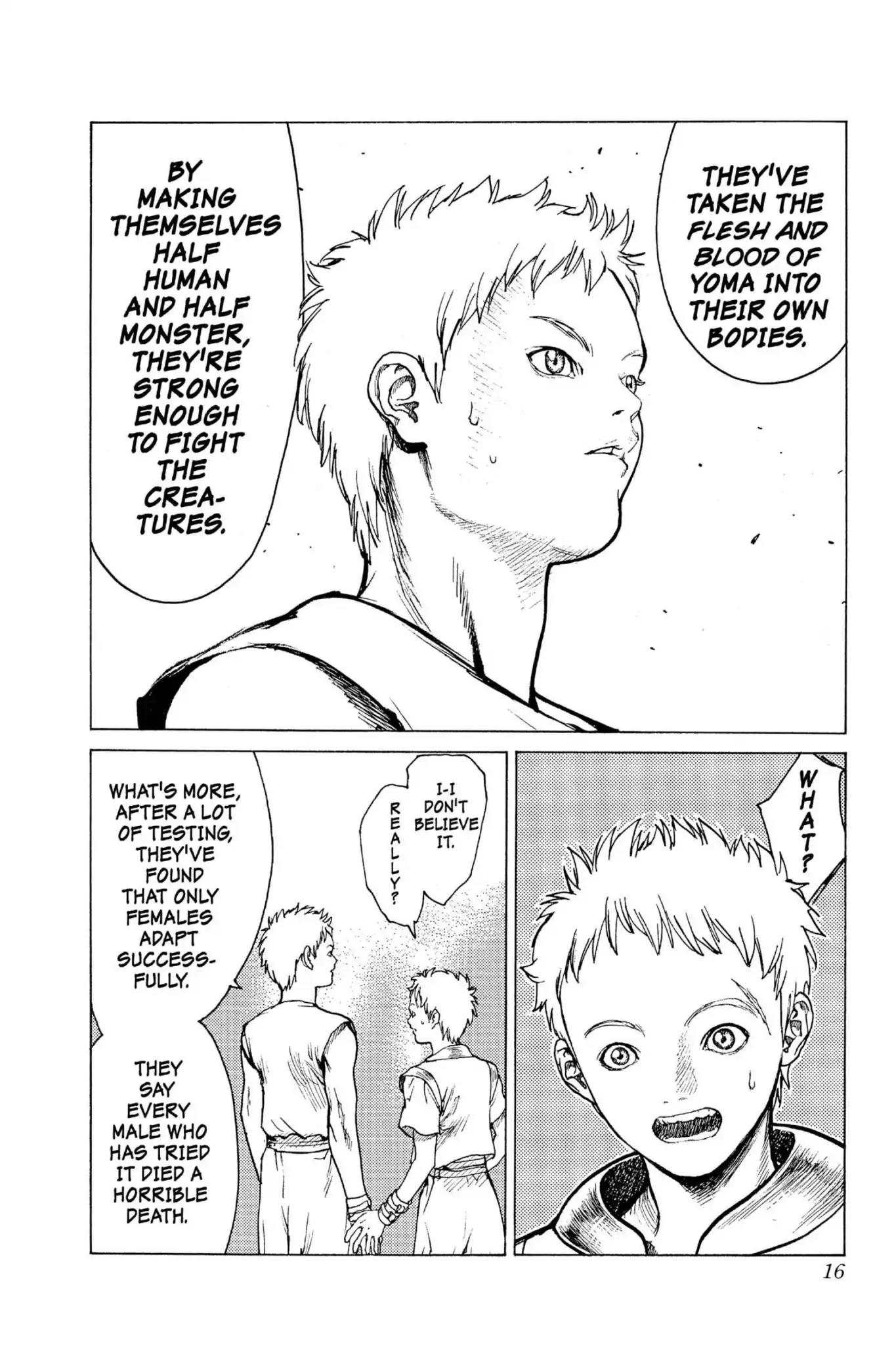 Claymore Chapter 1 page 16 - Chapter 1: Vol.1 Scene 1: Silver-eyed Slayer