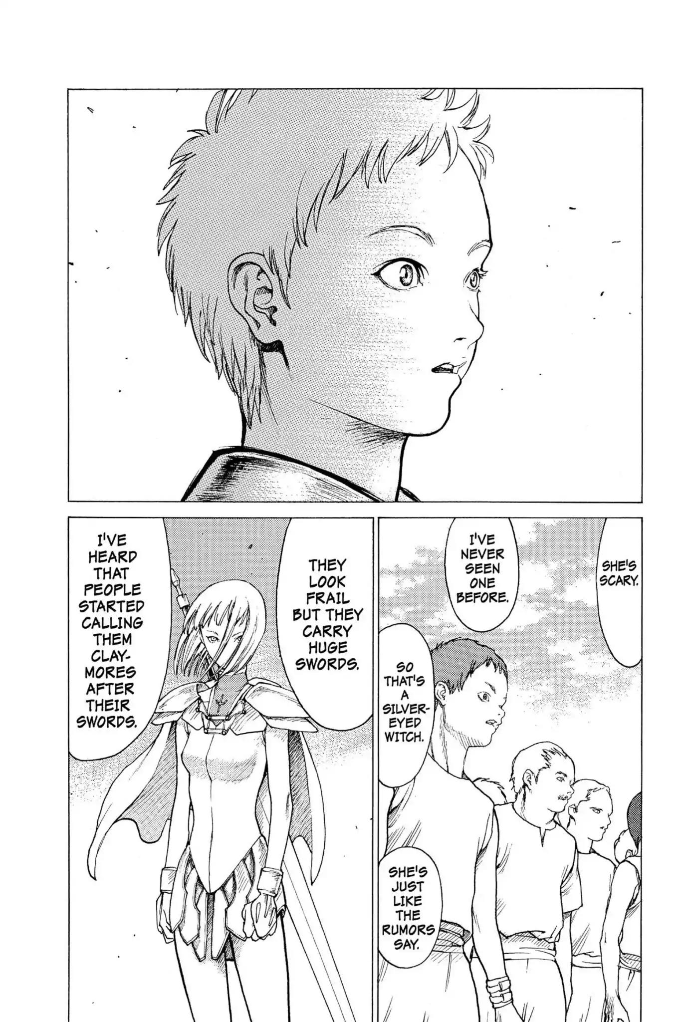 Claymore Chapter 1 page 20 - Chapter 1: Vol.1 Scene 1: Silver-eyed Slayer