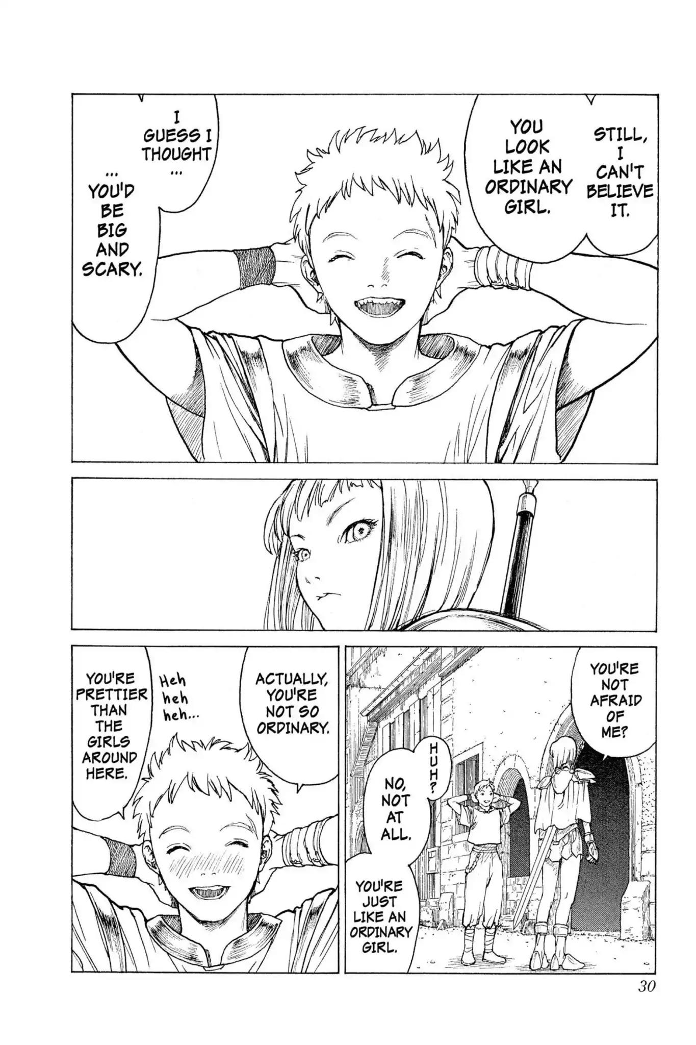 Claymore Chapter 1 page 30 - Chapter 1: Vol.1 Scene 1: Silver-eyed Slayer