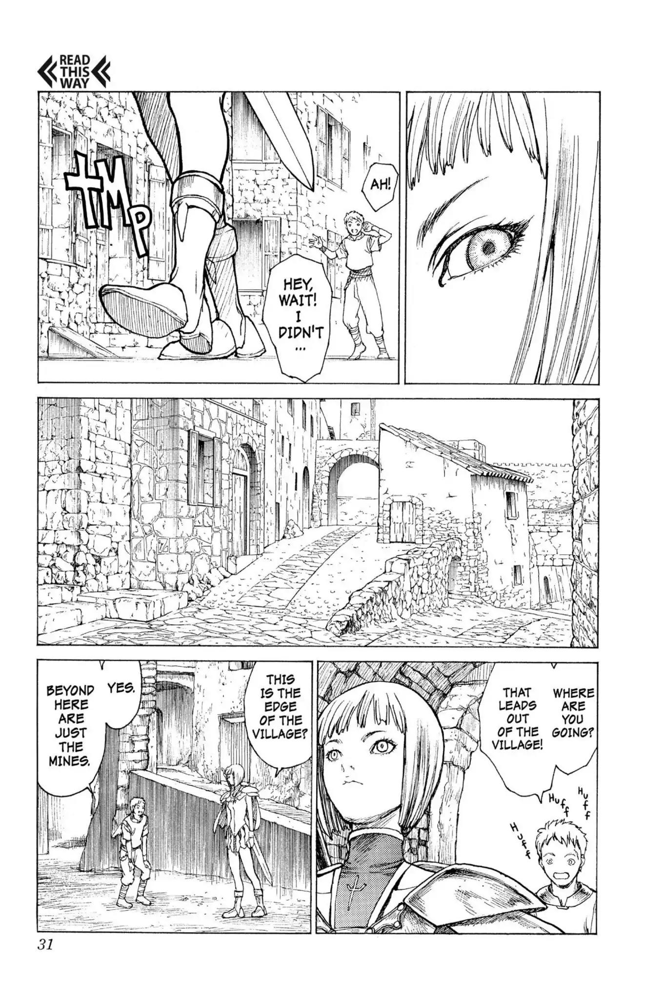 Claymore Chapter 1 page 31 - Chapter 1: Vol.1 Scene 1: Silver-eyed Slayer