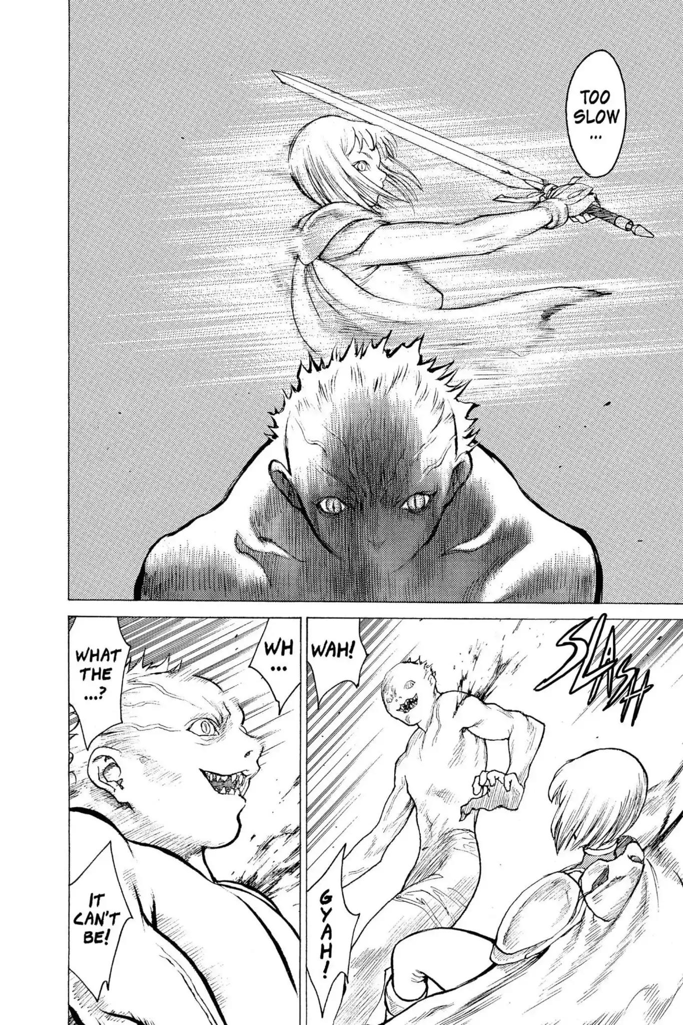 Claymore Chapter 1 page 46 - Chapter 1: Vol.1 Scene 1: Silver-eyed Slayer