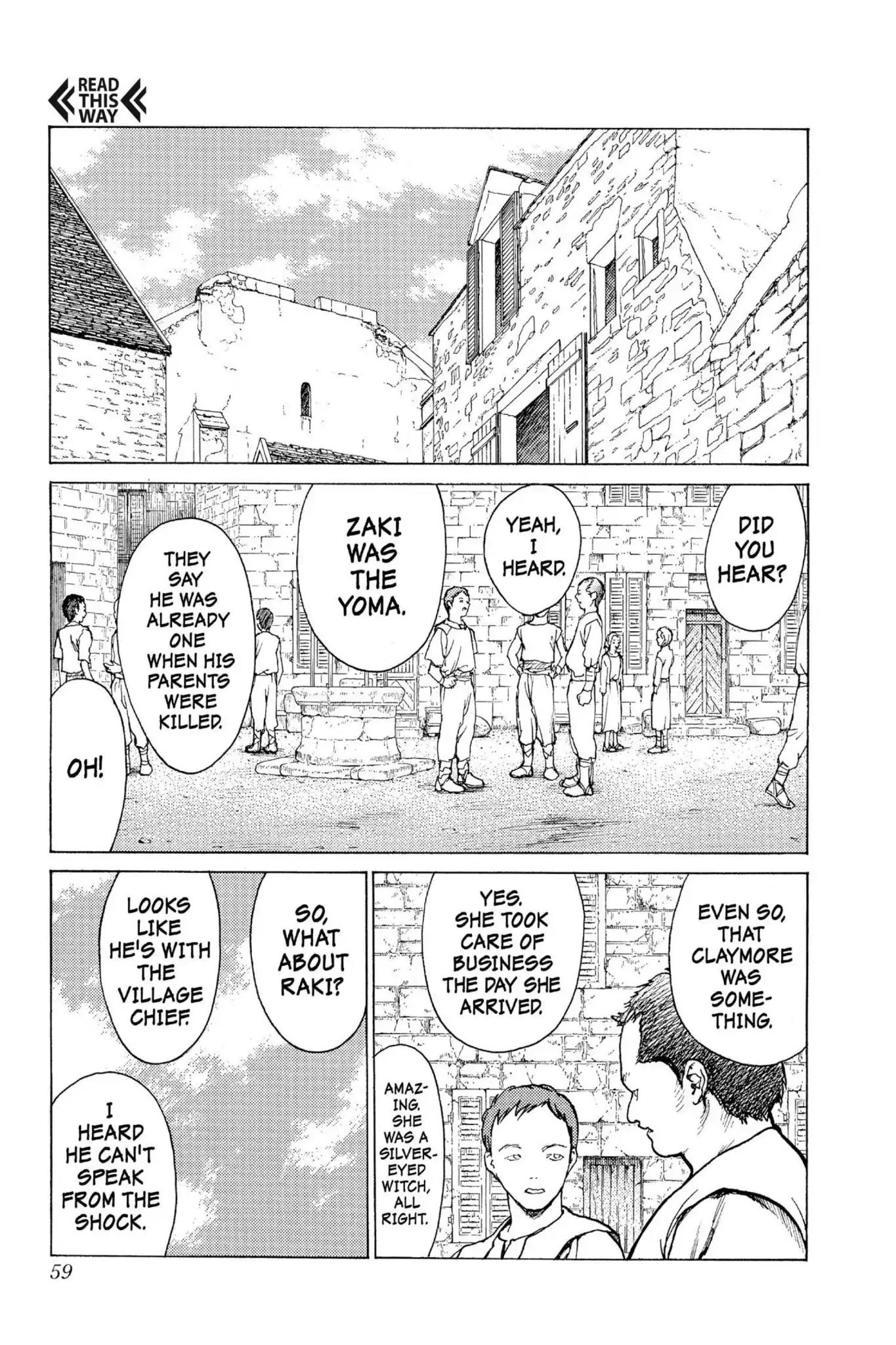 Claymore Chapter 1 page 58 - Chapter 1: Vol.1 Scene 1: Silver-eyed Slayer