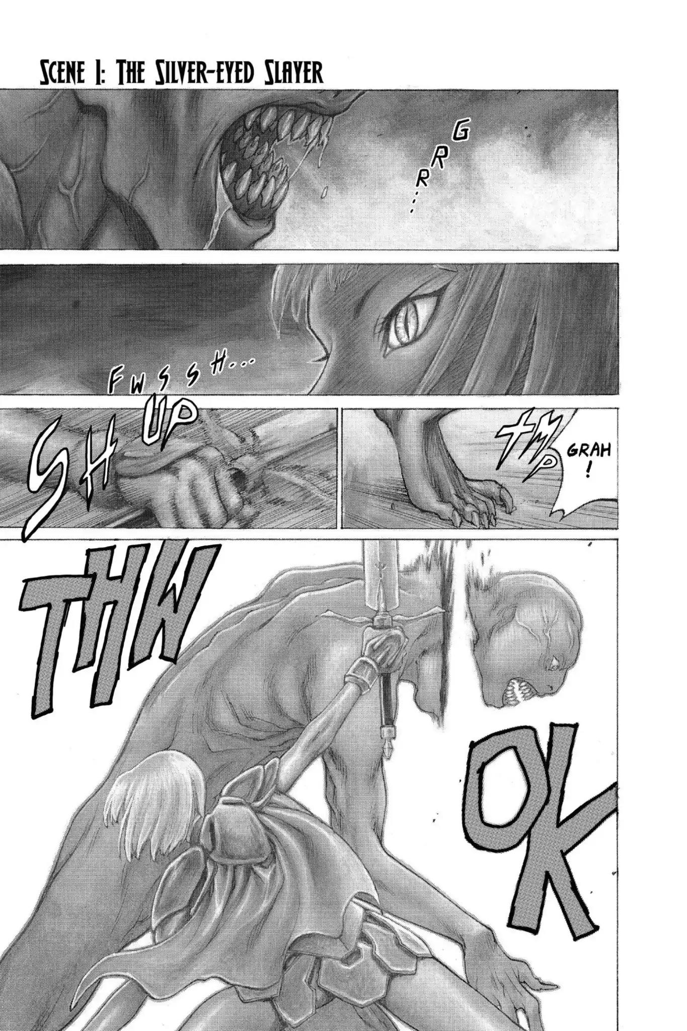 Claymore Chapter 1 page 6 - Chapter 1: Vol.1 Scene 1: Silver-eyed Slayer