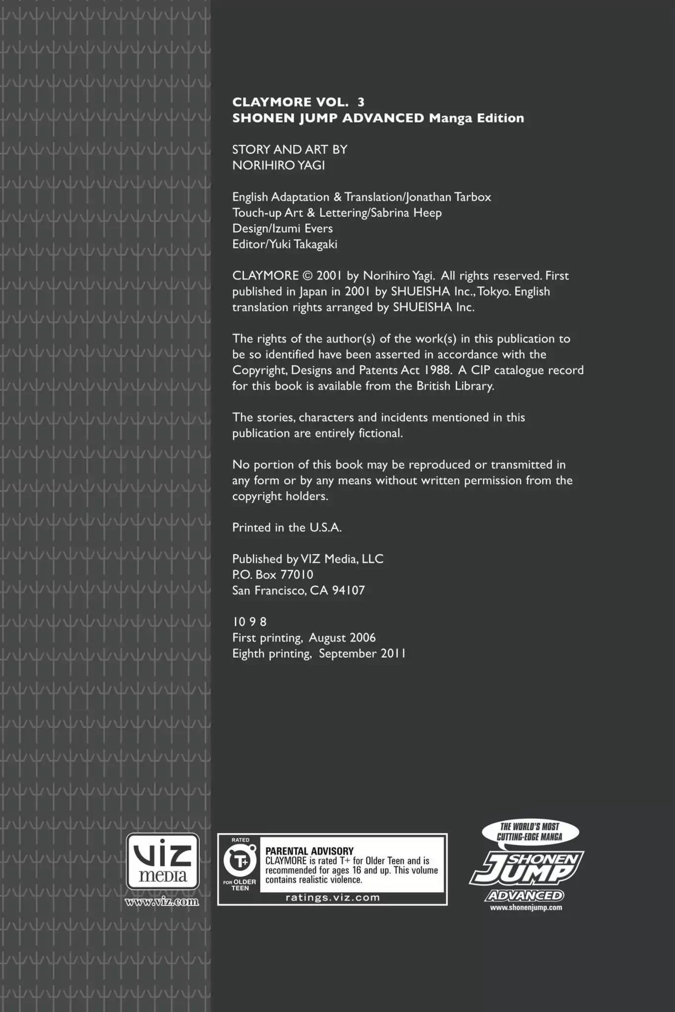 Claymore Chapter 10 page 3 - Chapter 10: Vol.3 Scene 10: Darkness in Paradise, Part 6
