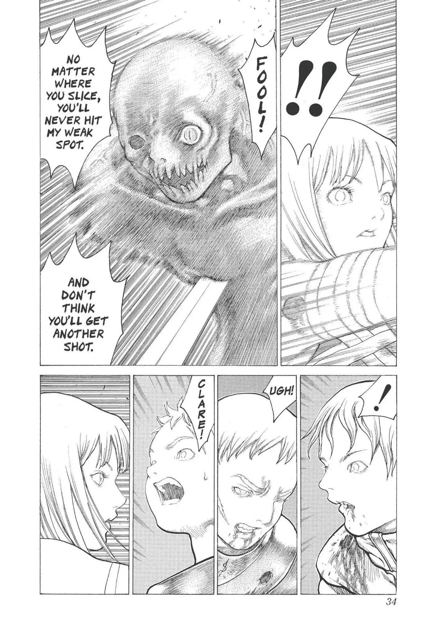 Claymore Chapter 10 page 33 - Chapter 10: Vol.3 Scene 10: Darkness in Paradise, Part 6