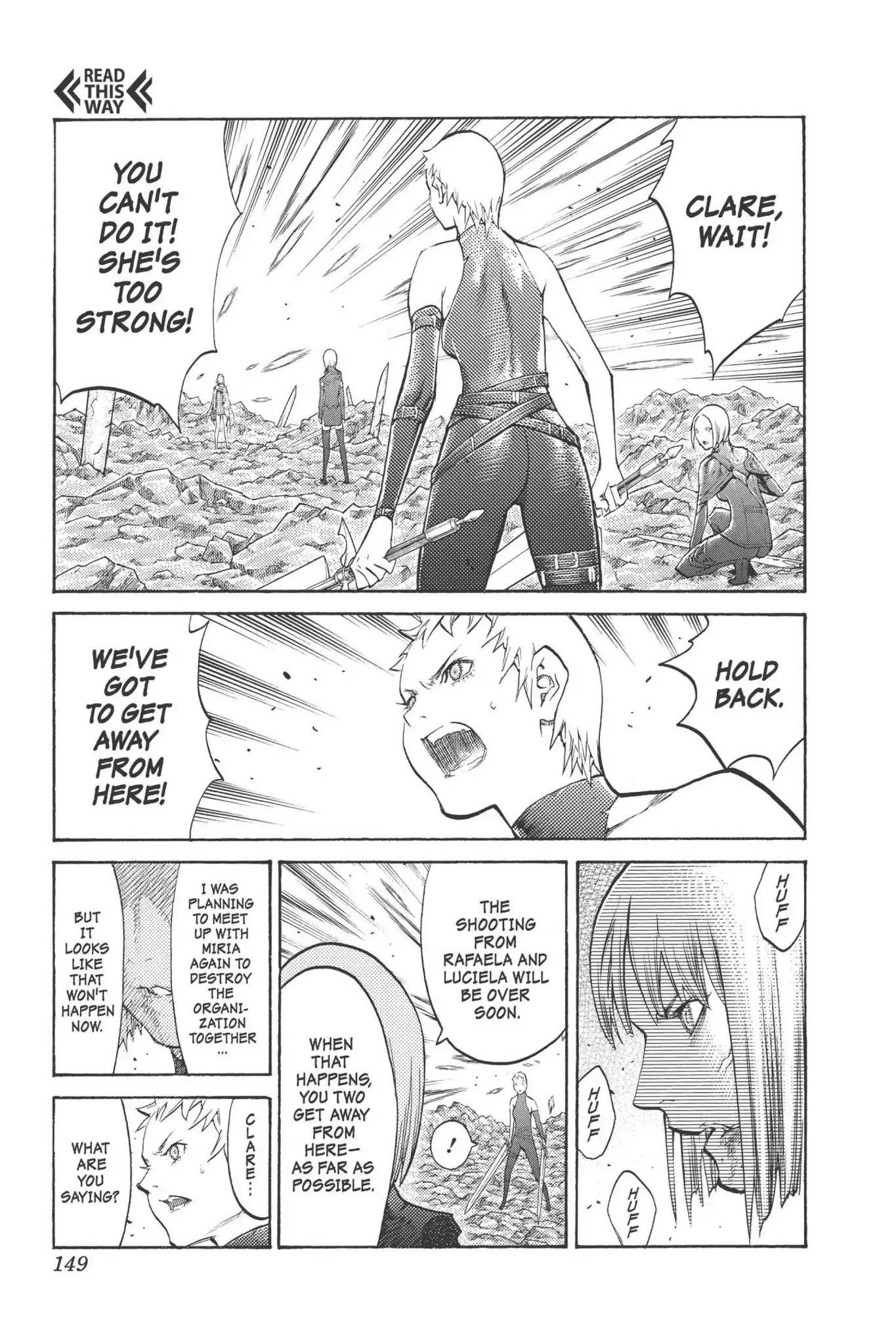 Claymore Chapter 100 page 21 - Chapter 100: Vol.18 Scene 100: The Ashes of Lautrec, Part 5