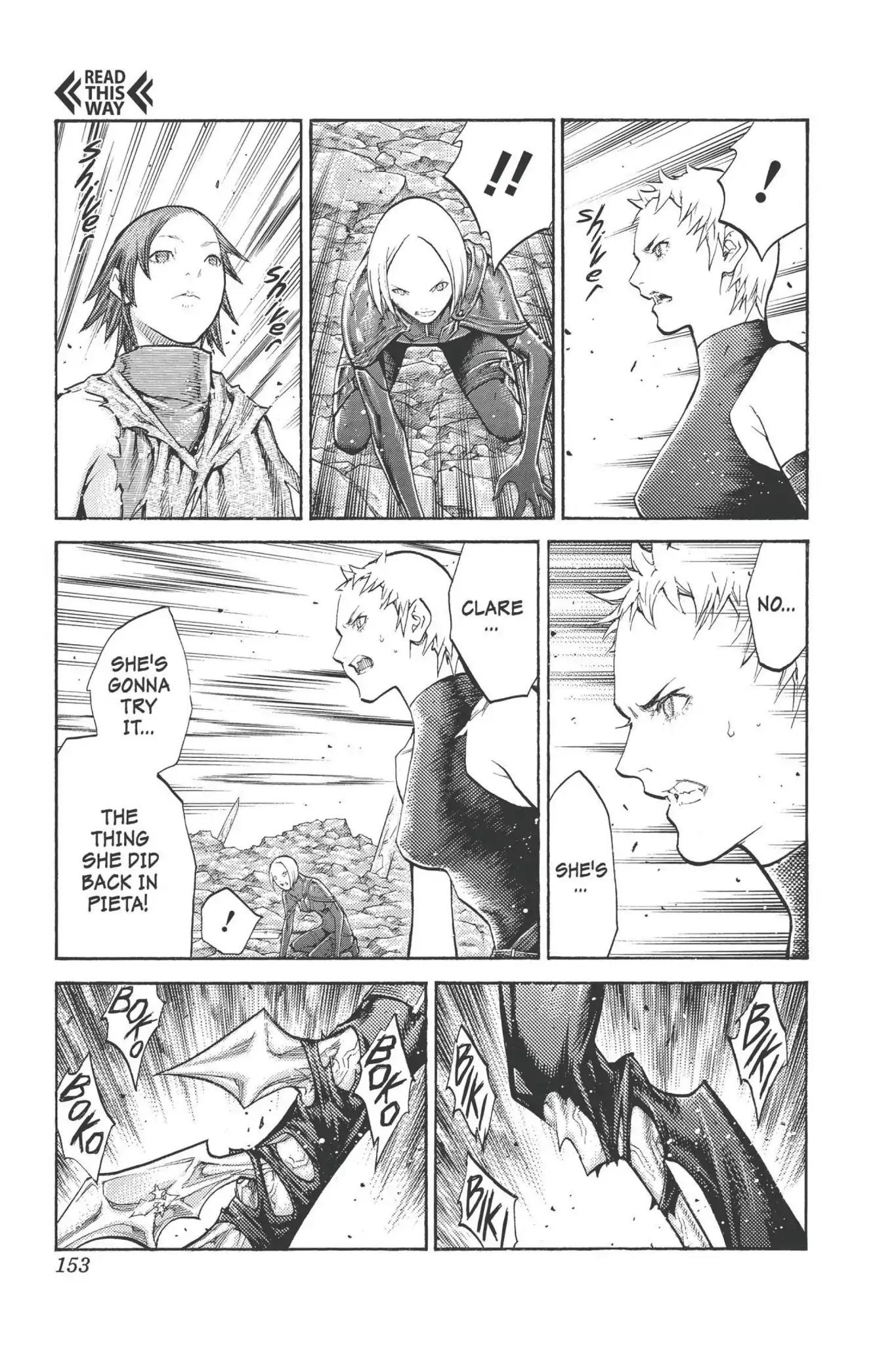 Claymore Chapter 100 page 25 - Chapter 100: Vol.18 Scene 100: The Ashes of Lautrec, Part 5