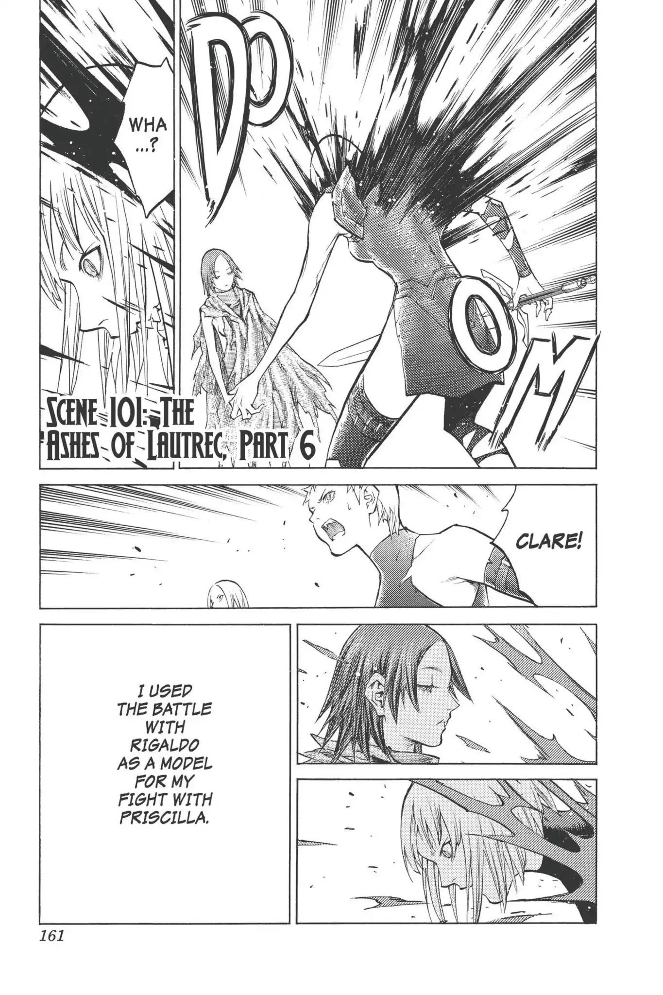 Claymore Chapter 101 page 1 - Chapter 101: Vol.18 Scene 101: The Ashes of Lautrec, Part 6