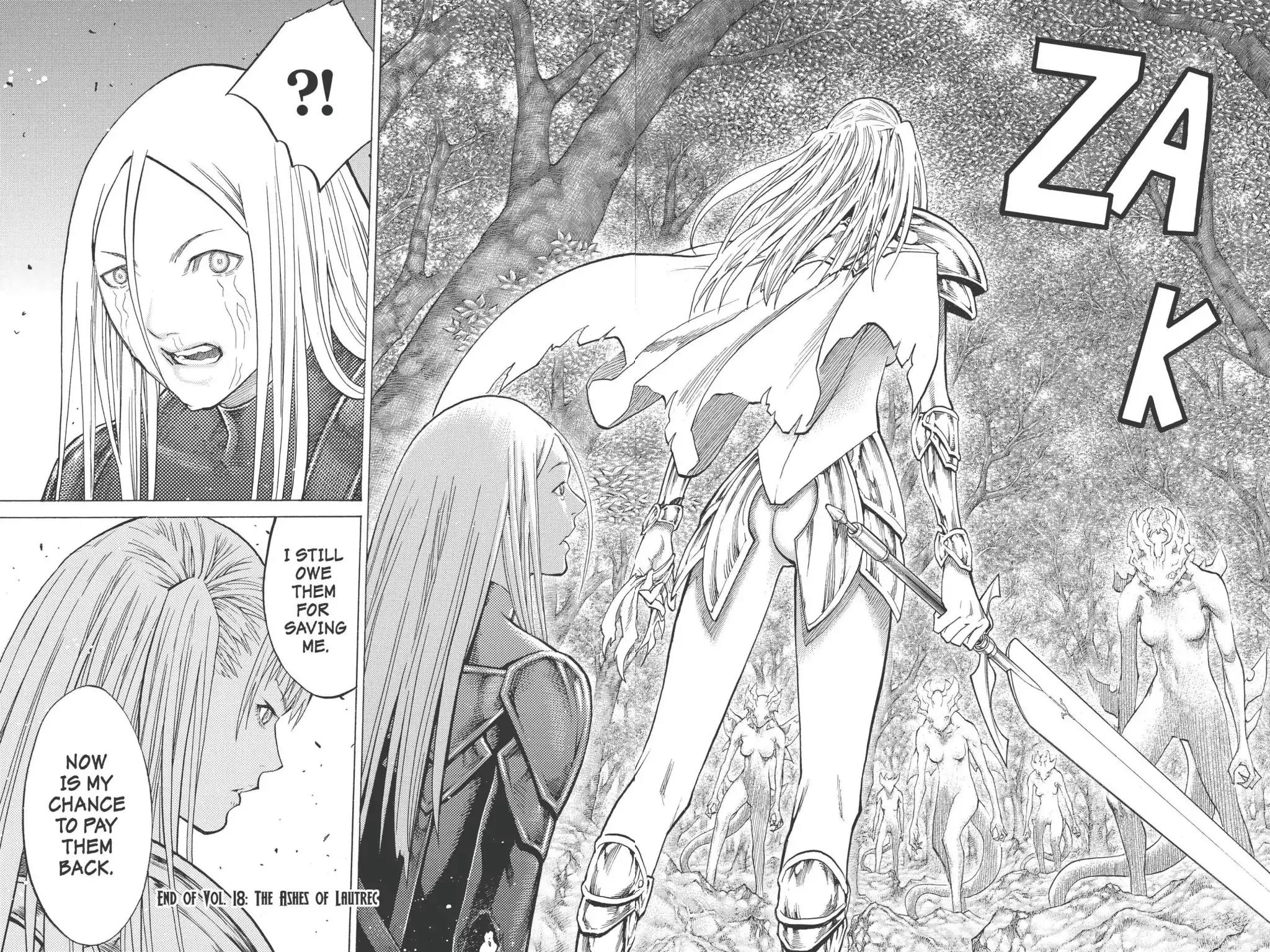 Claymore Chapter 101 page 30 - Chapter 101: Vol.18 Scene 101: The Ashes of Lautrec, Part 6