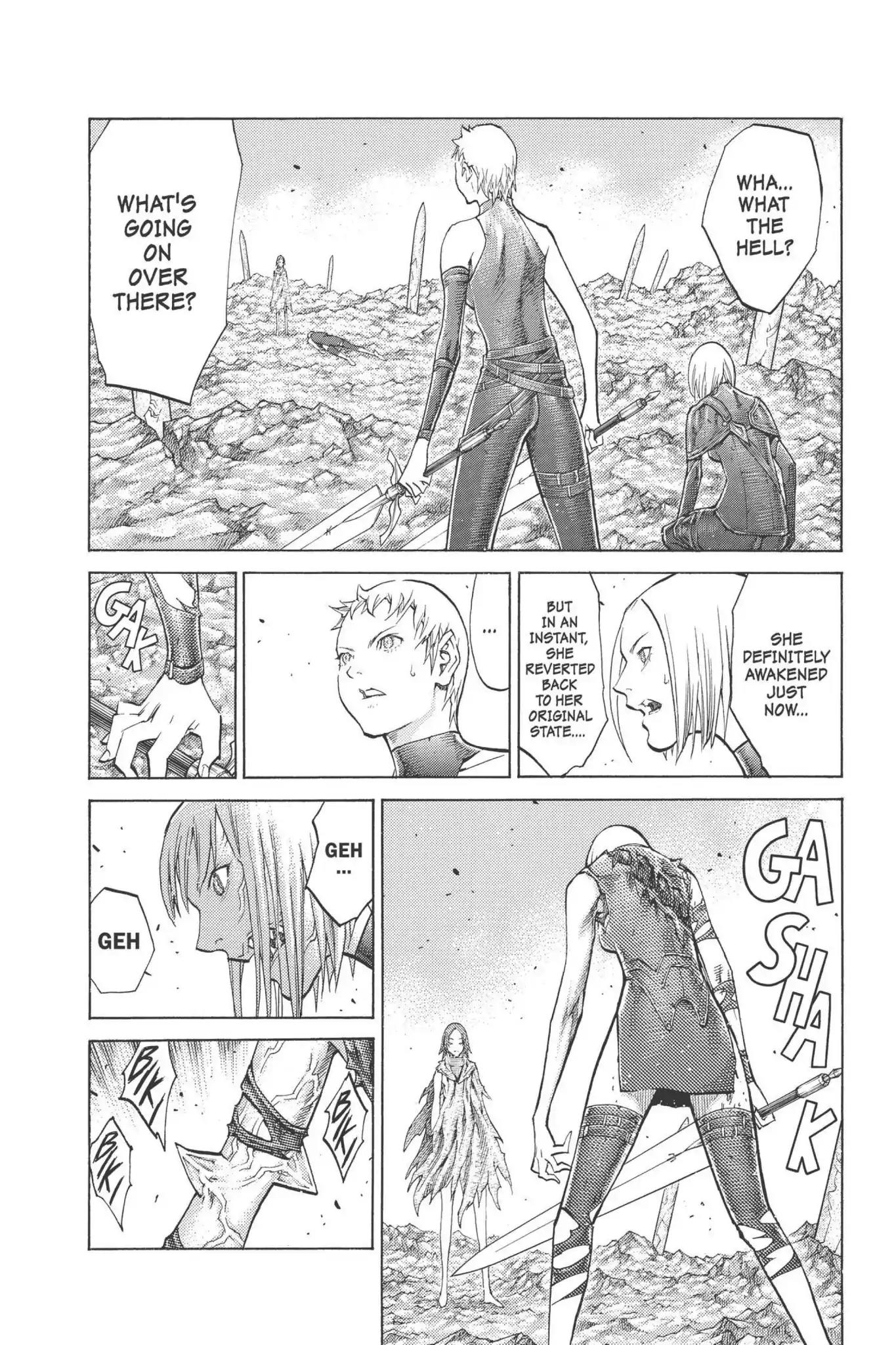 Claymore Chapter 101 page 4 - Chapter 101: Vol.18 Scene 101: The Ashes of Lautrec, Part 6