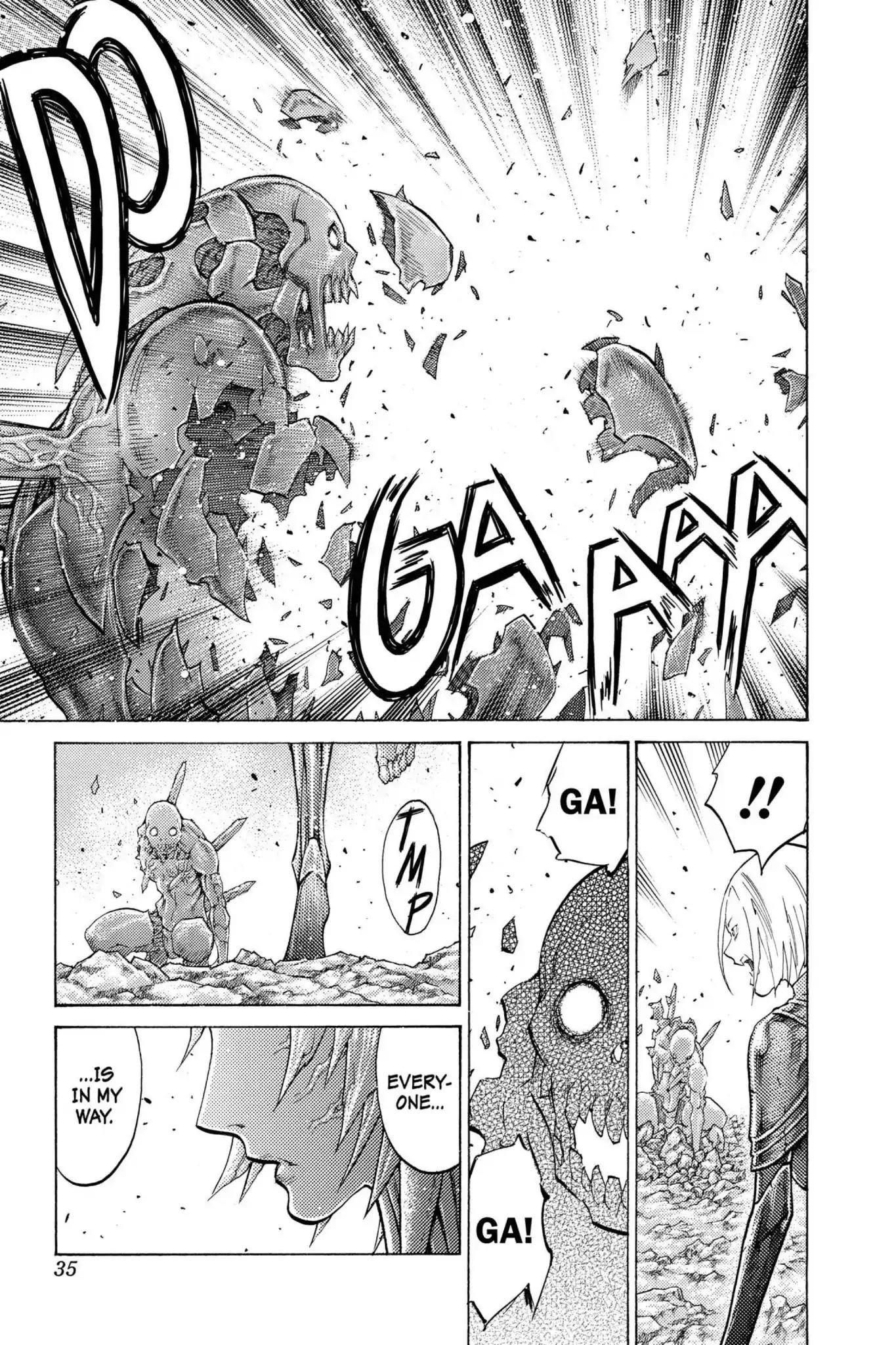 Claymore Chapter 102 page 33 - Chapter 102: Vol.19 Scene 102: The Ashes of Lautrec, Part 7
