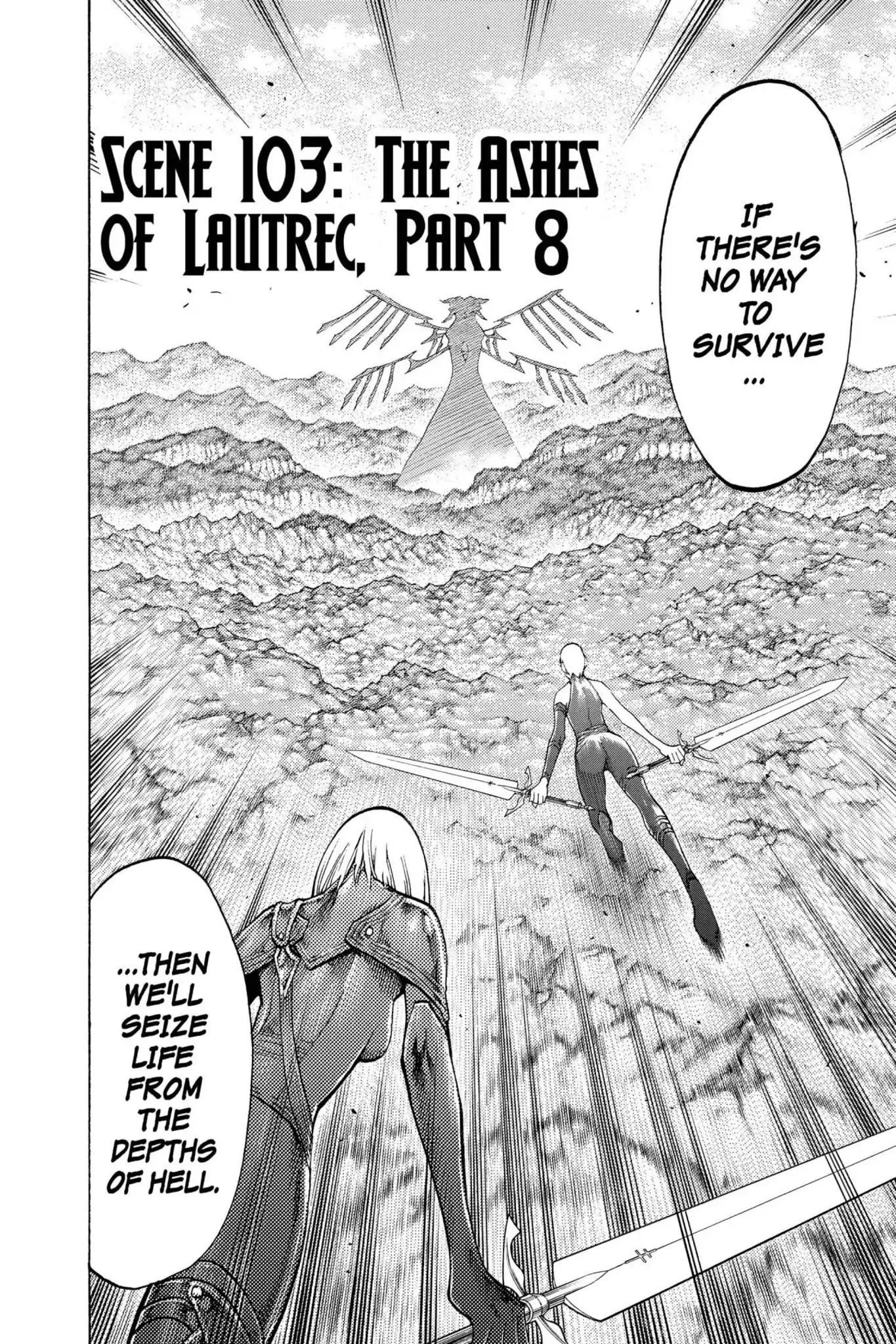 Claymore Chapter 103 page 2 - Chapter 103: Vol.19 Scene 103: The Ashes of Lautrec, Part 8