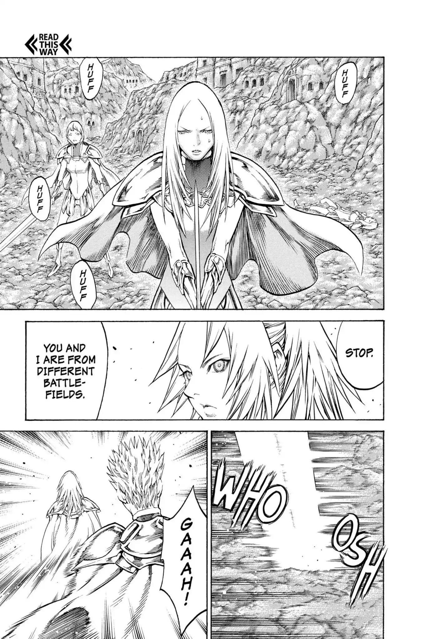 Claymore Chapter 106 page 17 - Chapter 106: Vol.19 Scene 106: Phantom in the Heart, Part 1