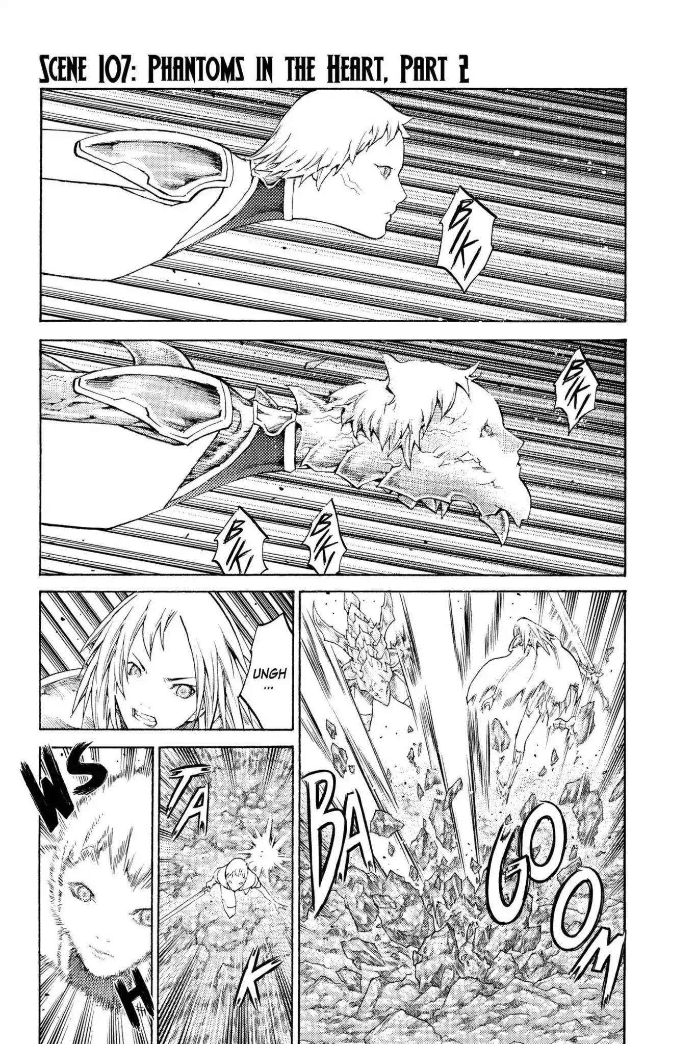 Claymore Chapter 107 page 1 - Chapter 107: Vol.19 Scene 107: Phantom in the Heart, Part 2