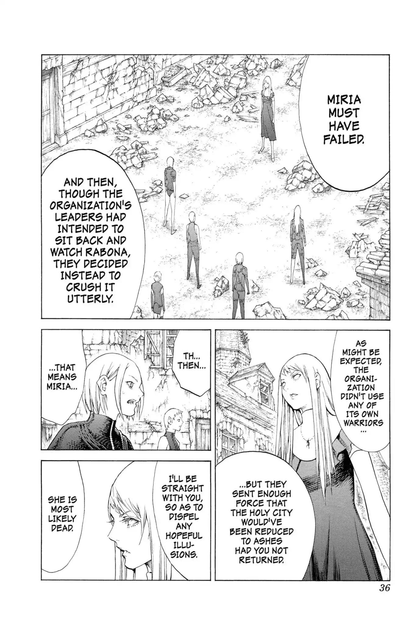 Claymore Chapter 108 page 34 - Chapter 108: Vol.20 Scene 108: Phantom in the Heart, Part 3
