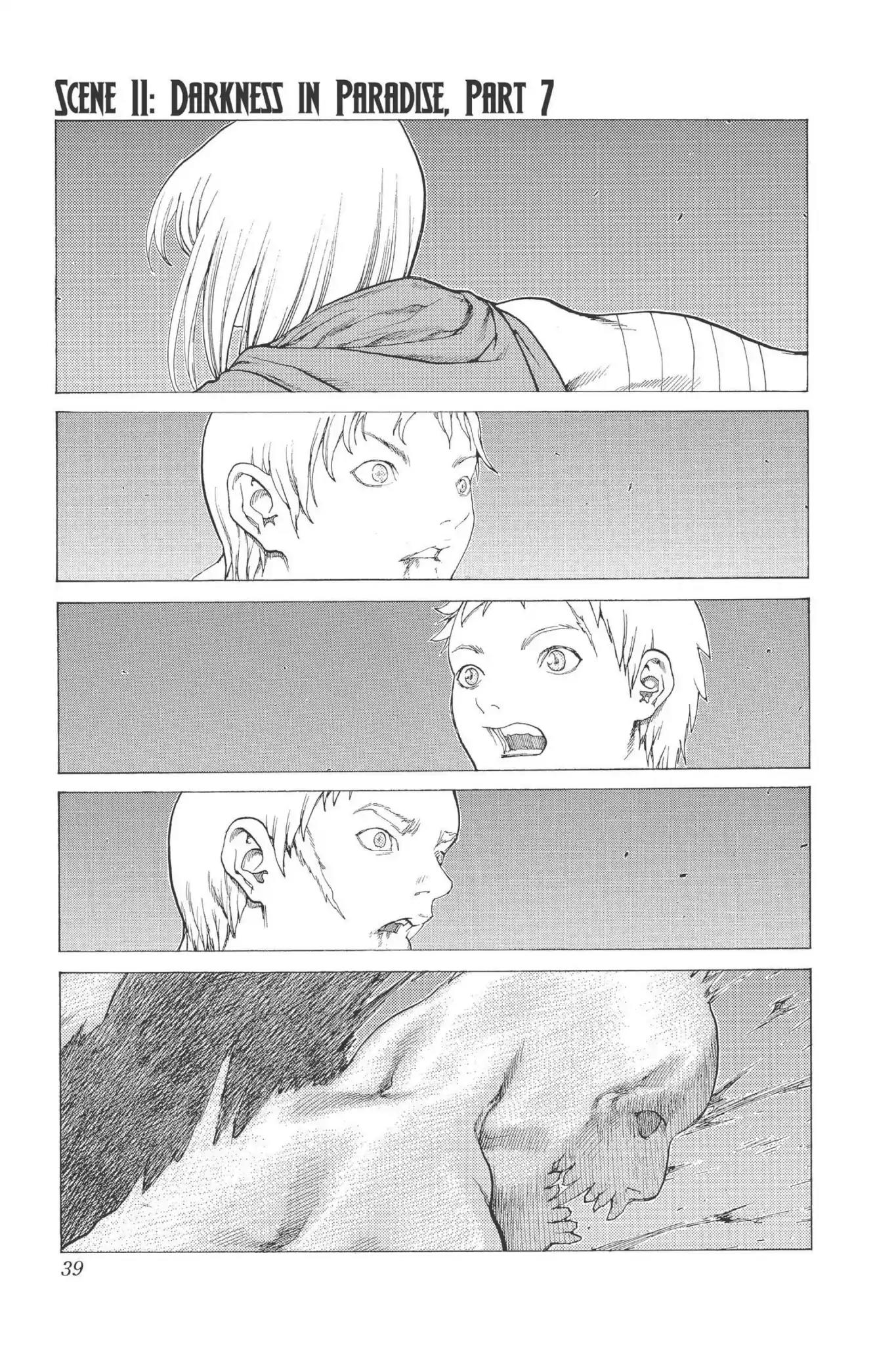 Claymore Chapter 11 page 1 - Chapter 11: Vol.3 Scene 11: Darkness in Paradise, Part 7