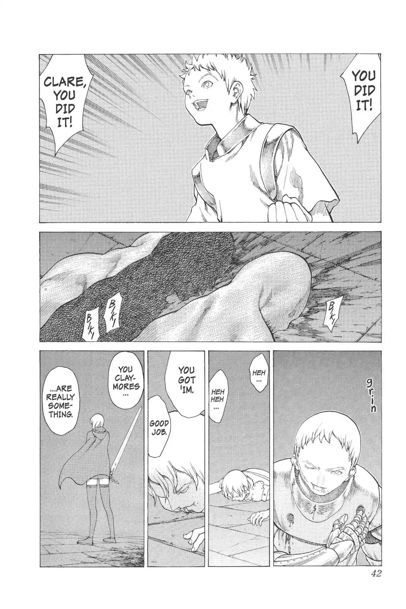 Claymore Chapter 11 page 3 - Chapter 11: Vol.3 Scene 11: Darkness in Paradise, Part 7