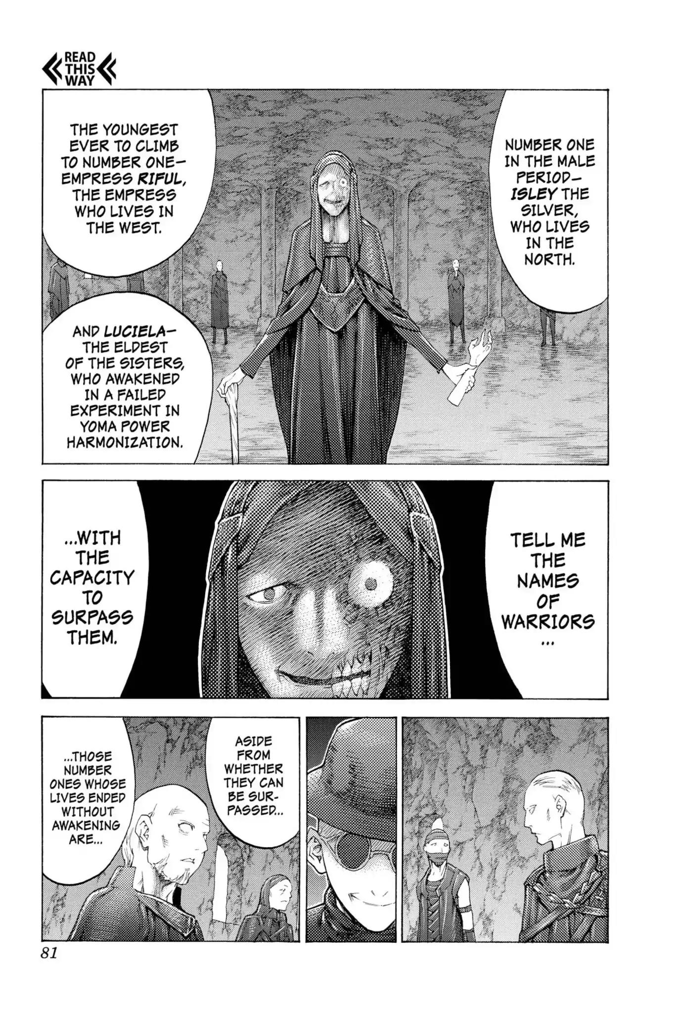 Claymore Chapter 110 page 12 - Chapter 110: Vol.20 Scene 110: Remains of the Demon Claw, Part 1