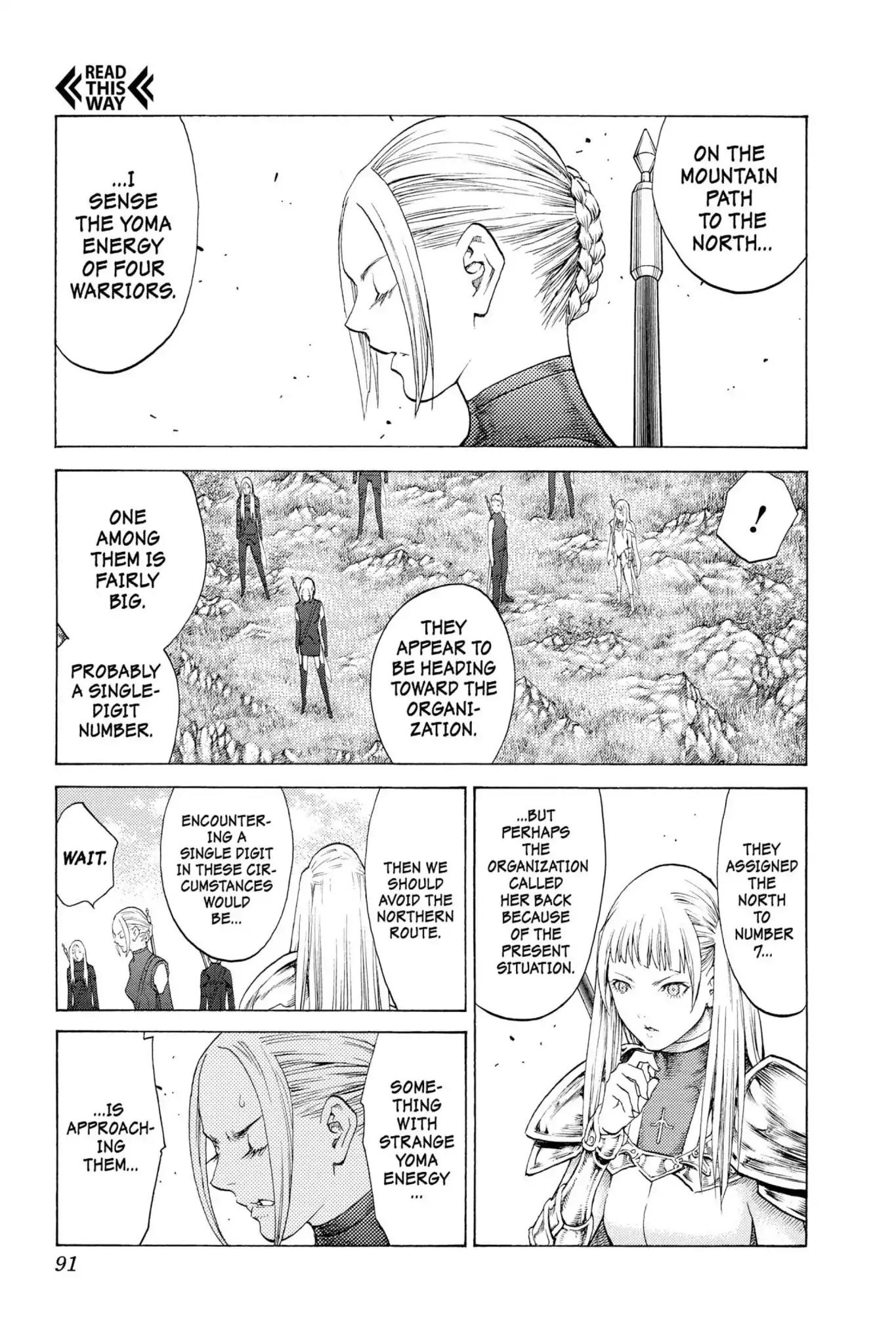 Claymore Chapter 110 page 22 - Chapter 110: Vol.20 Scene 110: Remains of the Demon Claw, Part 1