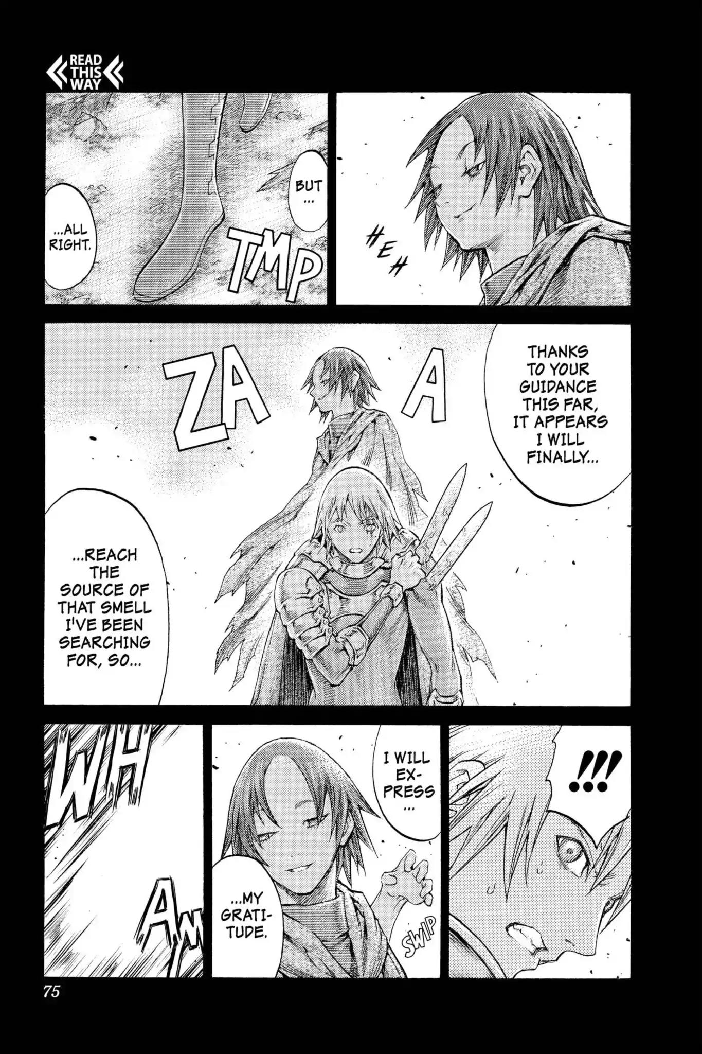 Claymore Chapter 110 page 6 - Chapter 110: Vol.20 Scene 110: Remains of the Demon Claw, Part 1