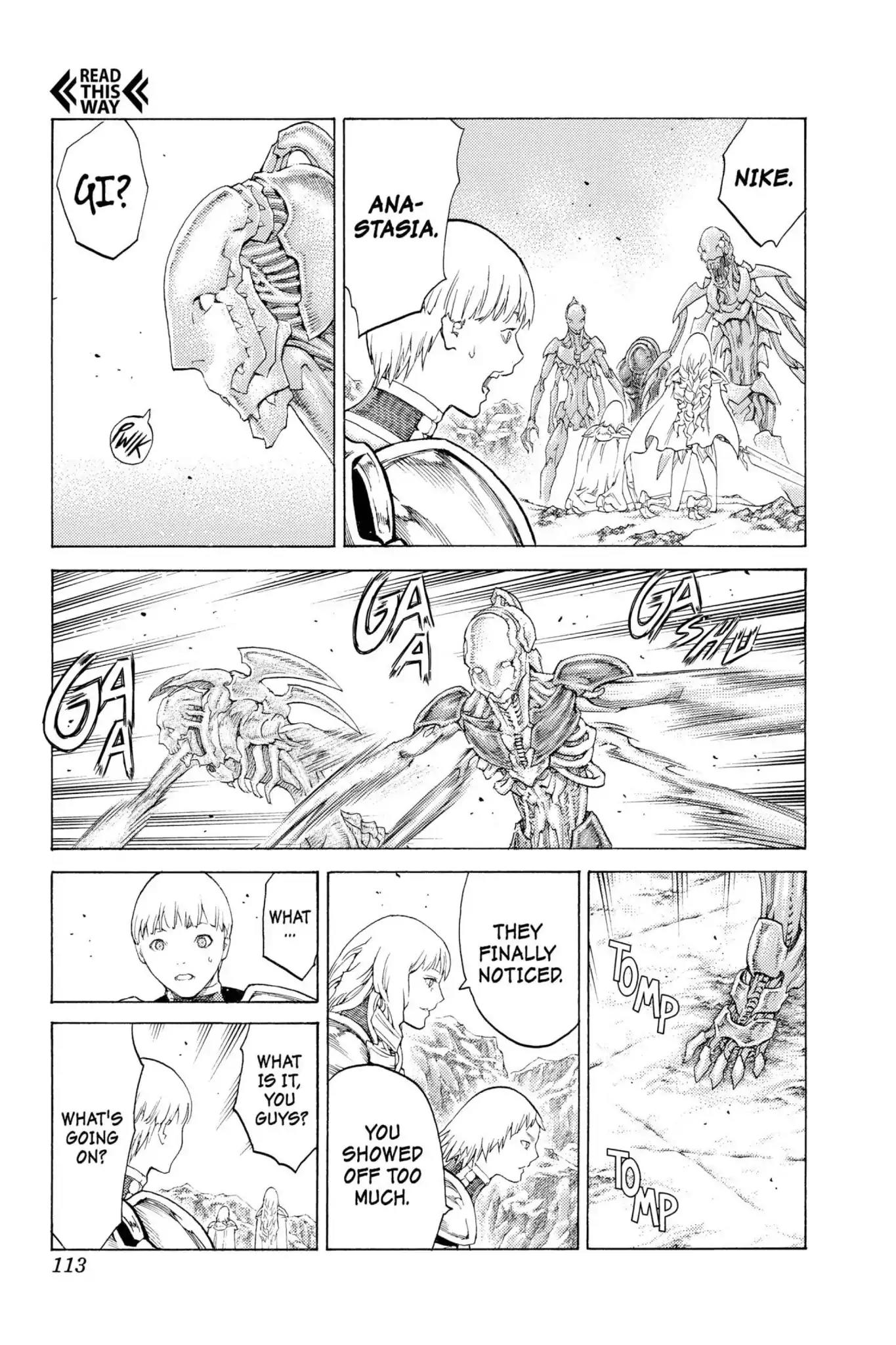 Claymore Chapter 111 page 11 - Chapter 111: Vol.20 Scene 111: Remains of the Demon Claw, Part 2