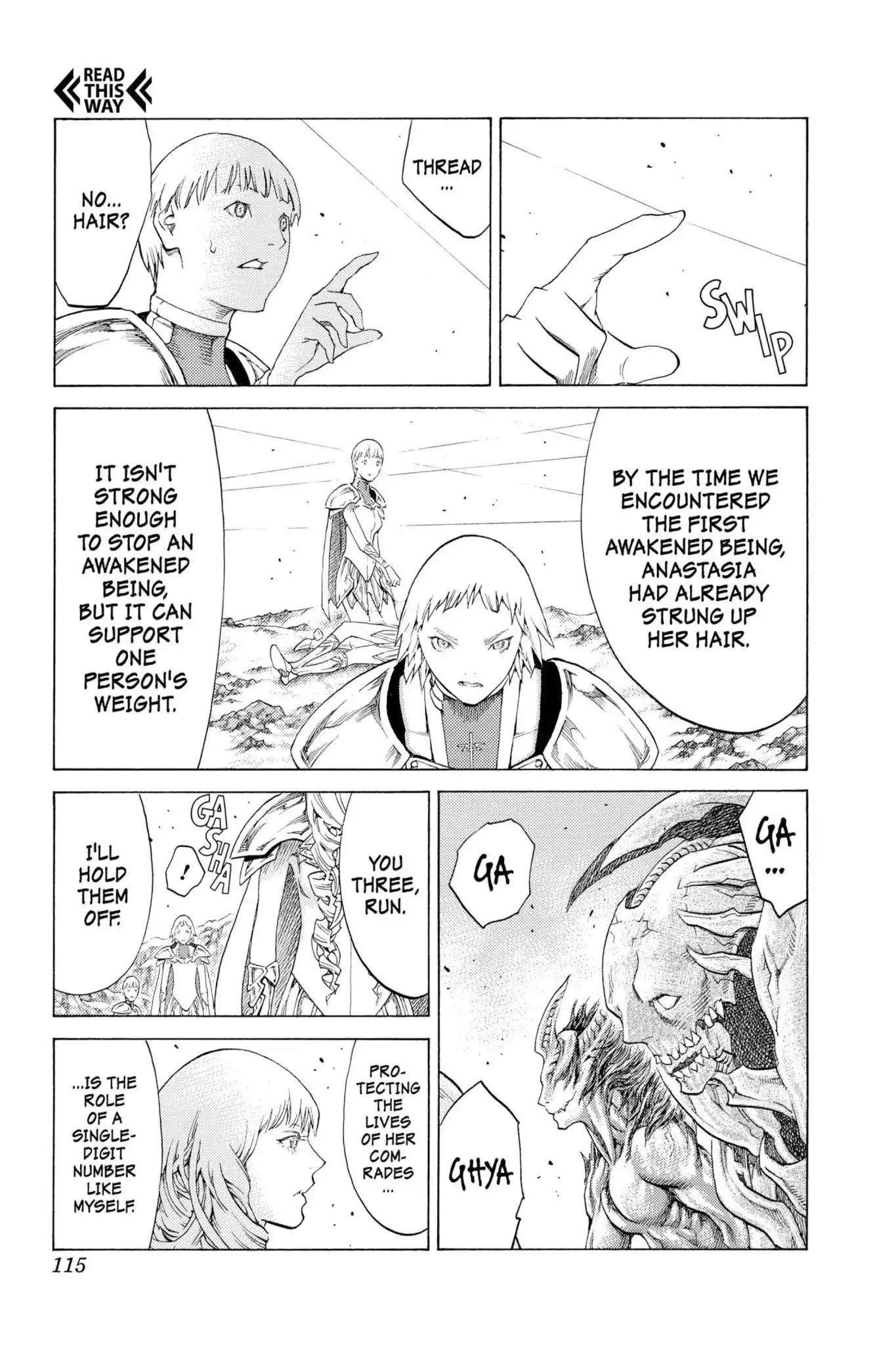 Claymore Chapter 111 page 13 - Chapter 111: Vol.20 Scene 111: Remains of the Demon Claw, Part 2