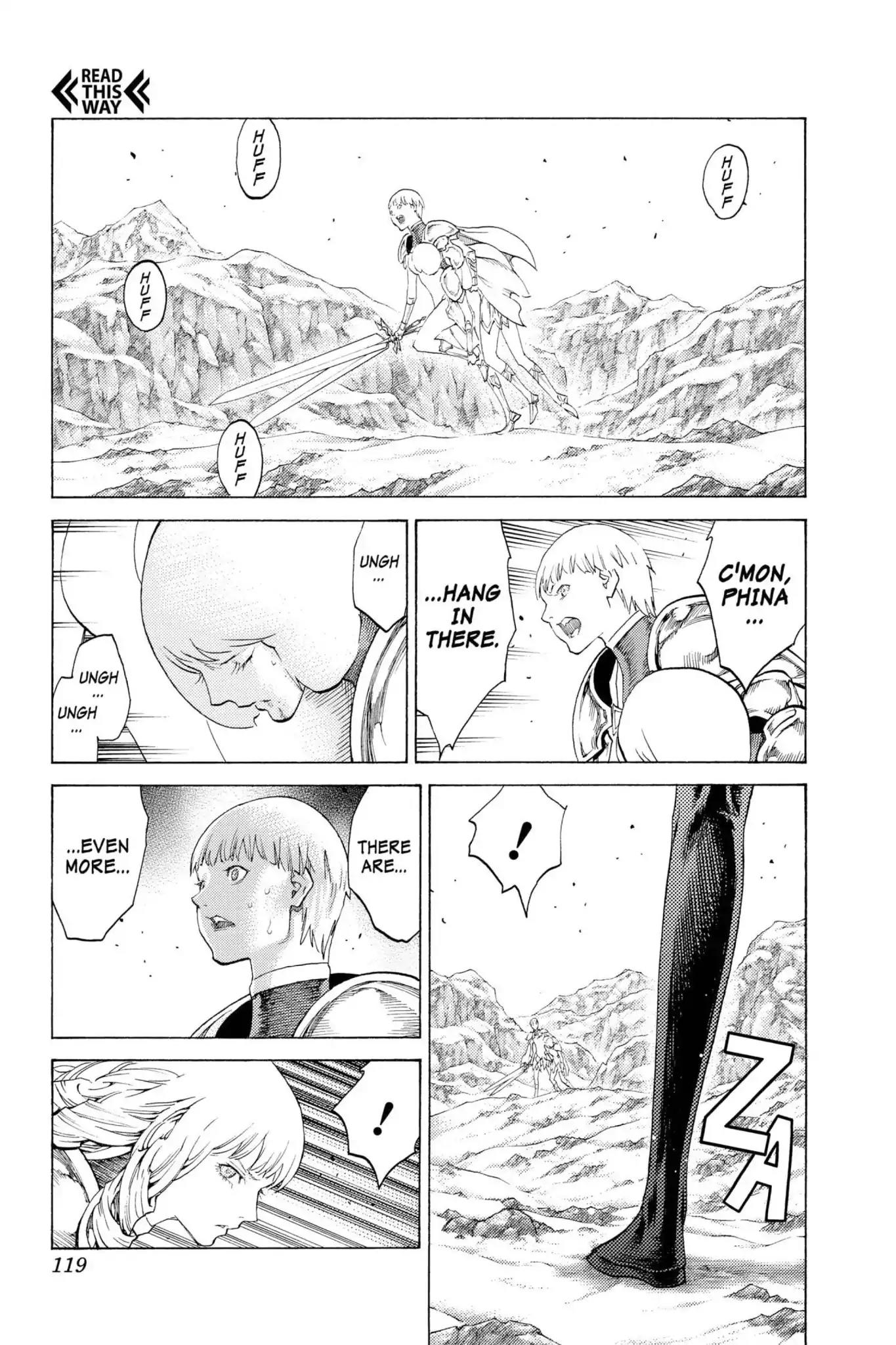 Claymore Chapter 111 page 17 - Chapter 111: Vol.20 Scene 111: Remains of the Demon Claw, Part 2