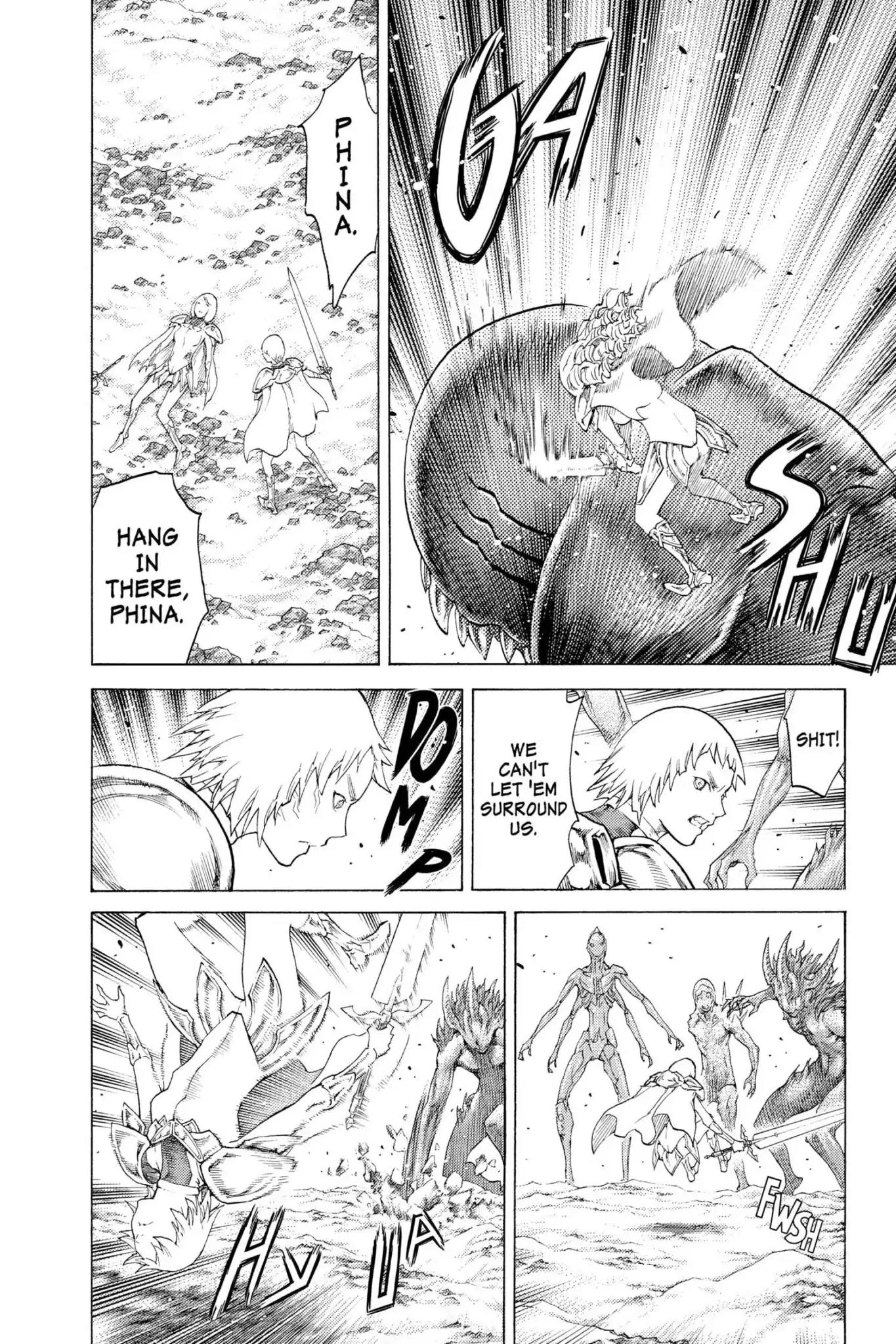 Claymore Chapter 111 page 6 - Chapter 111: Vol.20 Scene 111: Remains of the Demon Claw, Part 2