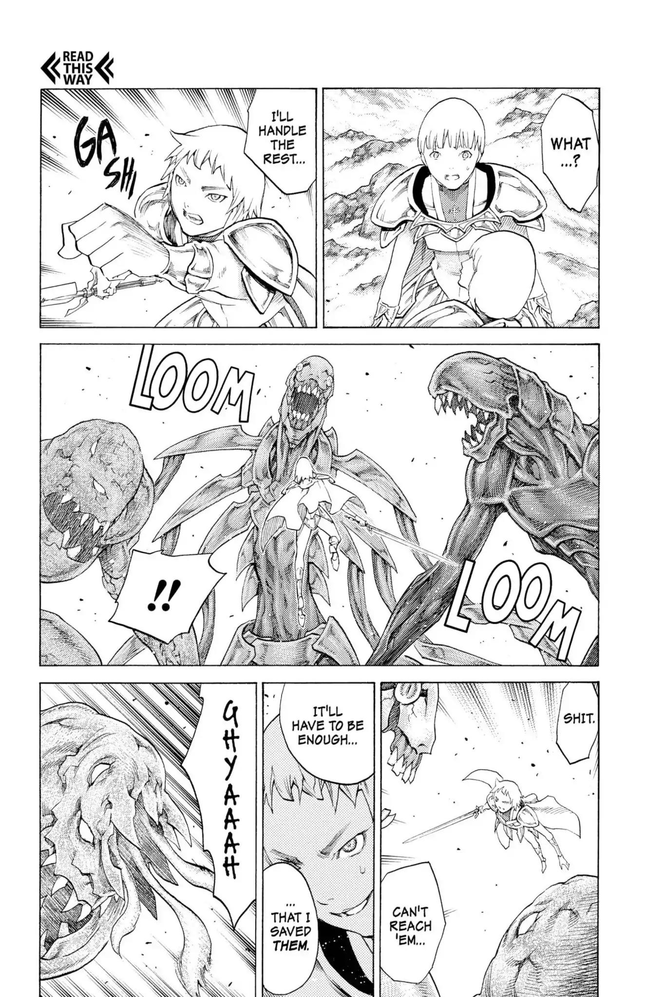 Claymore Chapter 111 page 9 - Chapter 111: Vol.20 Scene 111: Remains of the Demon Claw, Part 2
