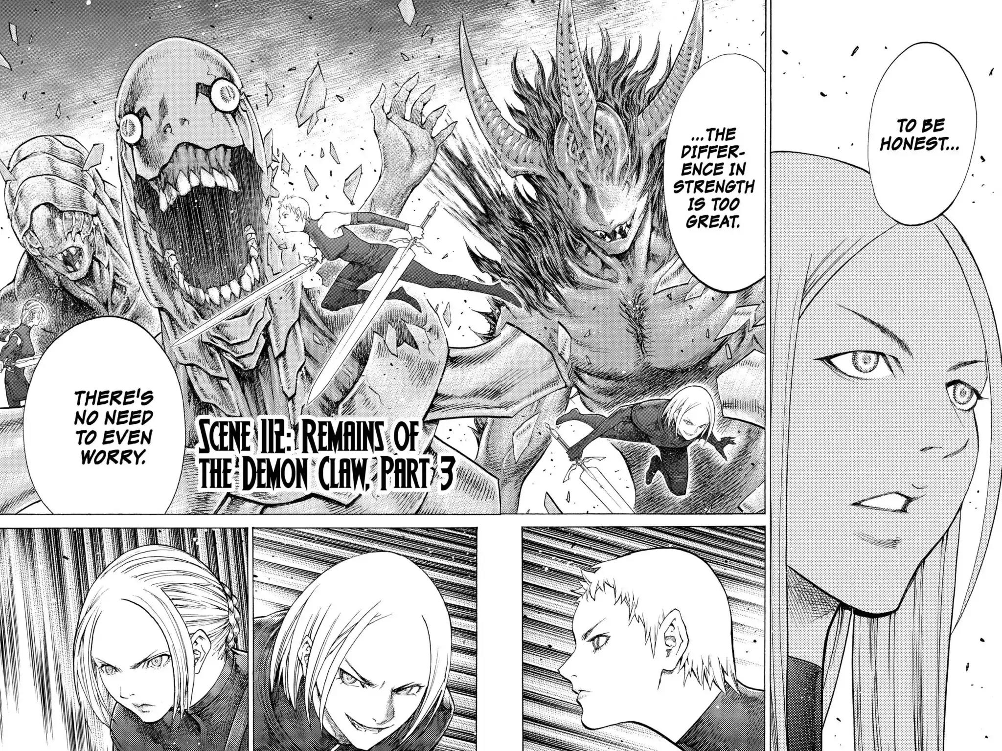 Claymore Chapter 112 page 2 - Chapter 112: Vol.20 Scene 112: Remains of the Demon Claw, Part 3
